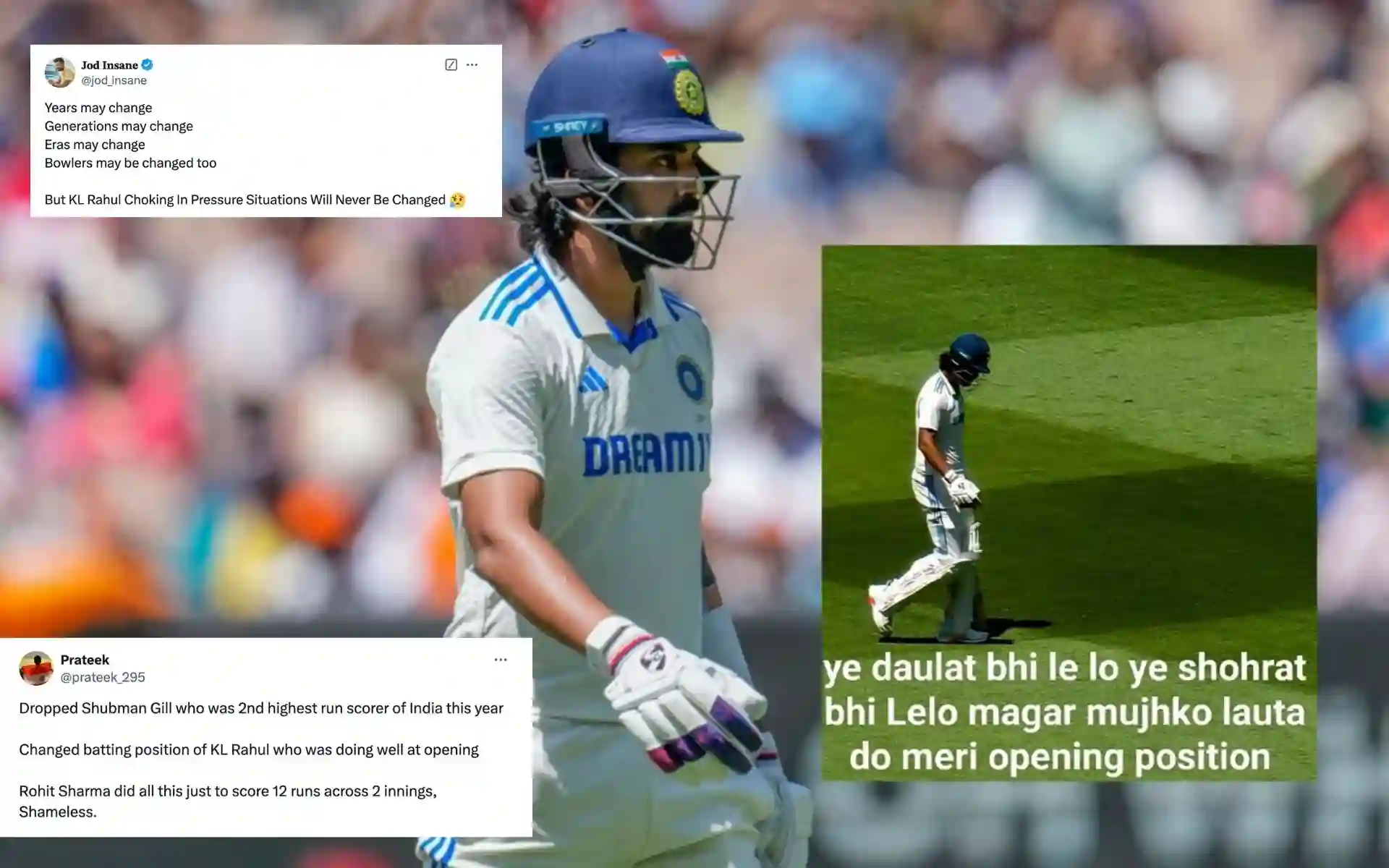 'Sorry KL And Shame On Rohit Sharma': Fans Console Rahul After 5-Ball Duck At No. 3