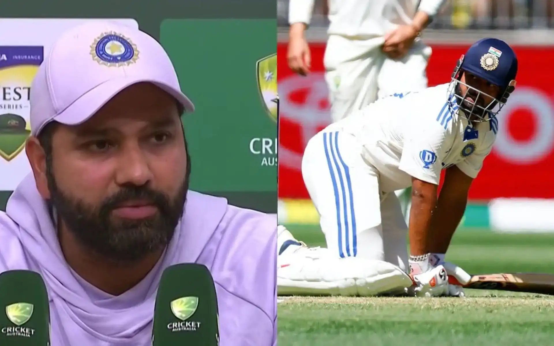 Rishabh Pant pulled up by Rohit Sharma for rash shots [Source: @Samsoncentral, @CricCrazyJohns/X.com]