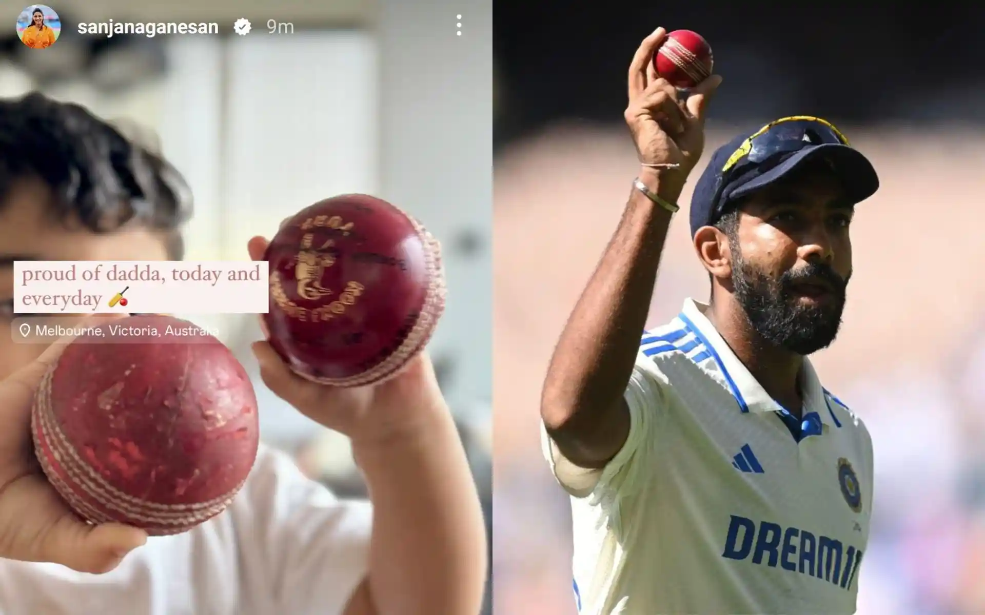 Sanjana Ganesan Posts Heartfelt Story Of Angad Playing With Jasprit Burmah's Fifer Balls