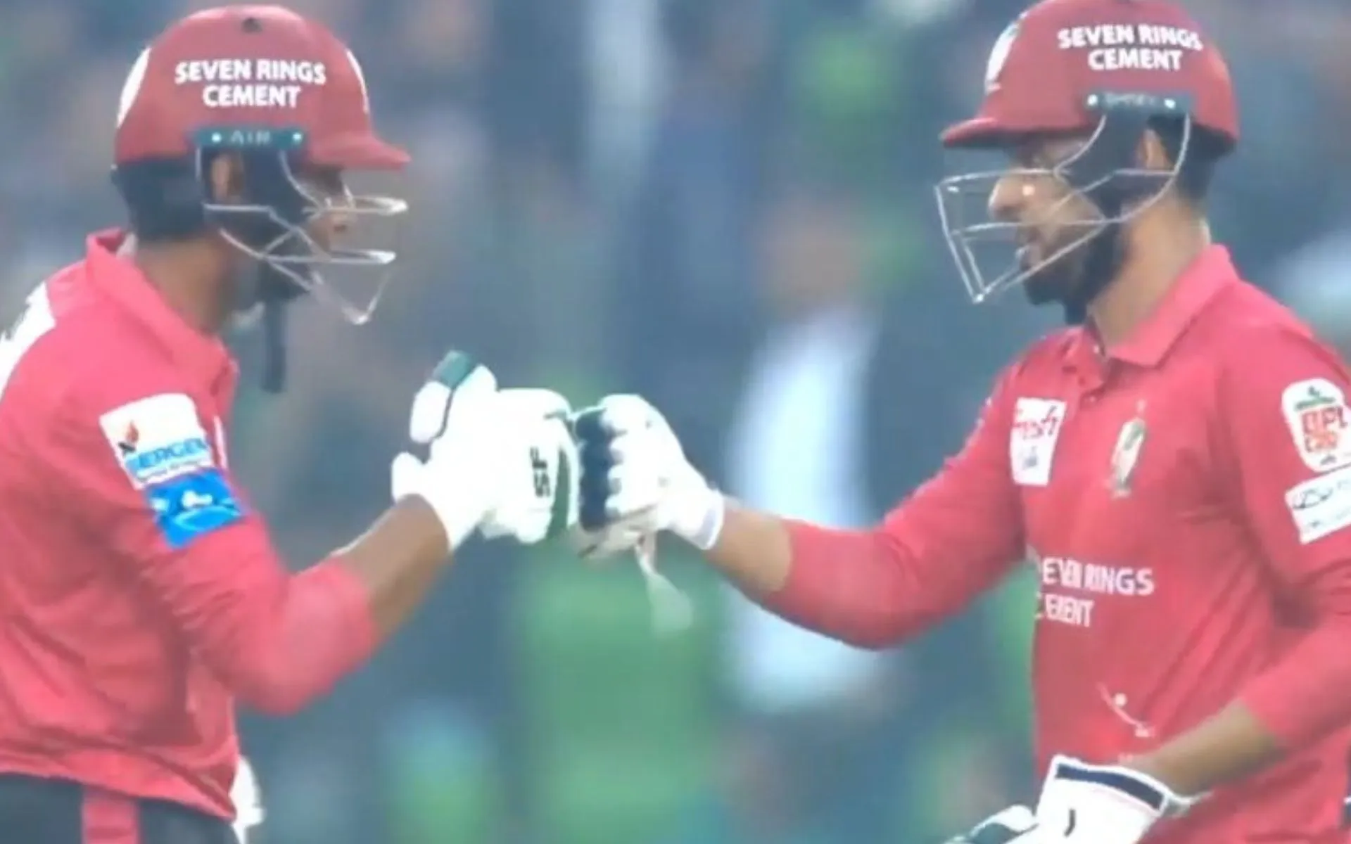 Mahmudullah and Faheem Ashraf celebrating Barishal victory [Source: @ERSaif14/x]