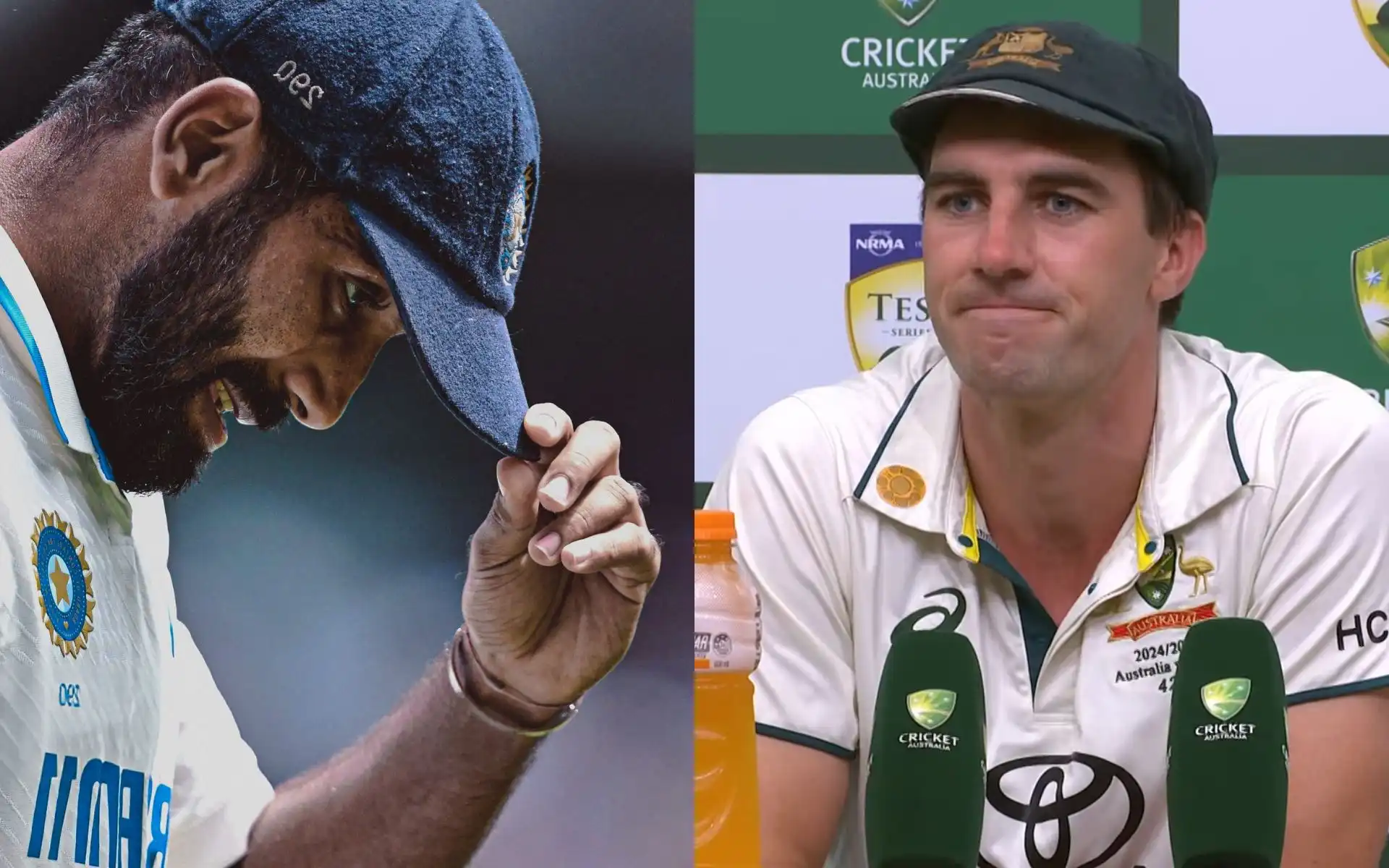 Pat Cummins shows no sympathy for Jasprit Bumrah [Source: @LoyalSachi/X.com]