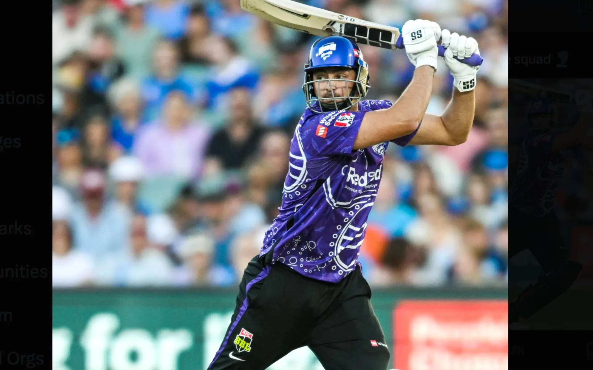David flopped Vs Sixers [Source: @HurricanesBBL/X.Com]
