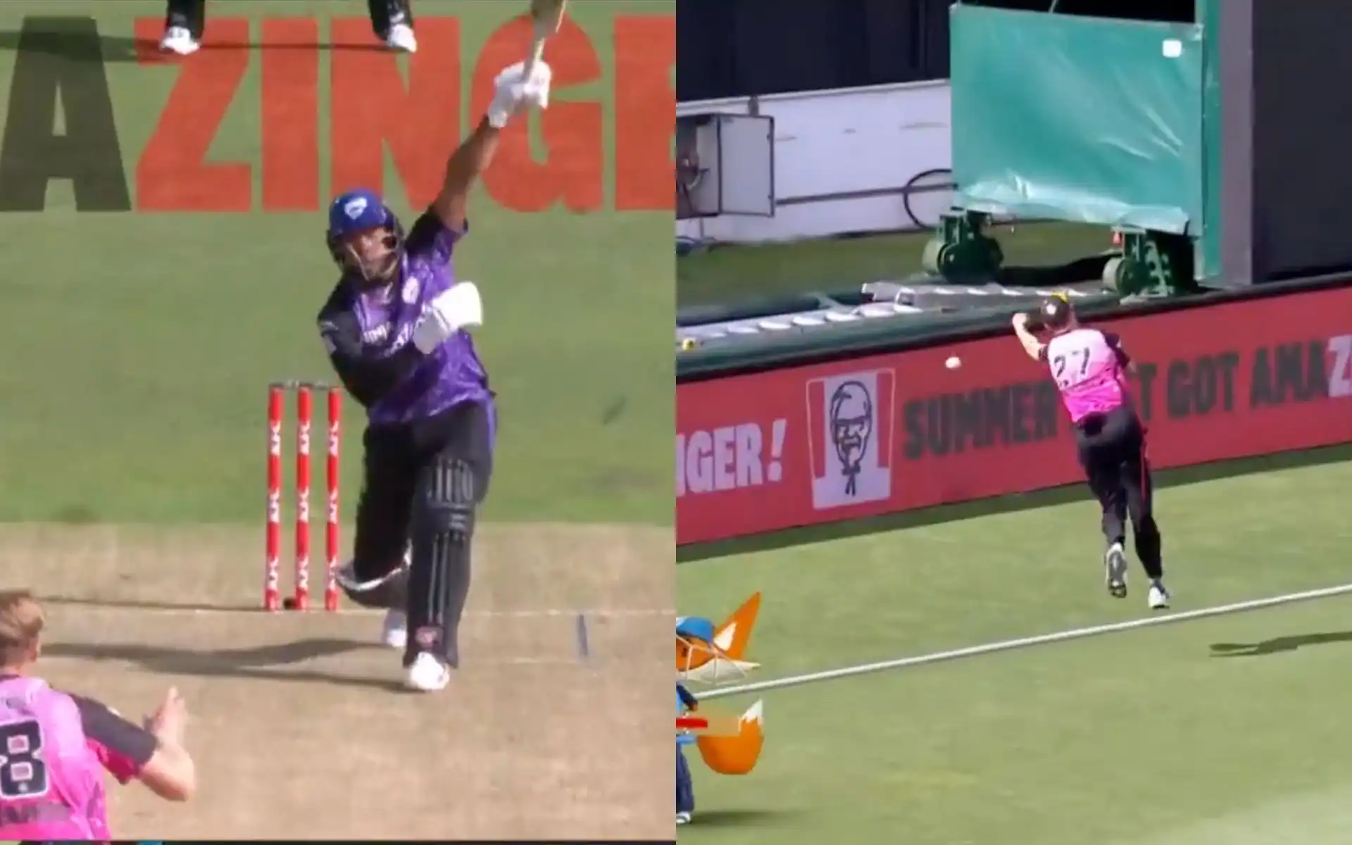 Chris Jordan's one-handed six in BBL [Source: @BBL/X]