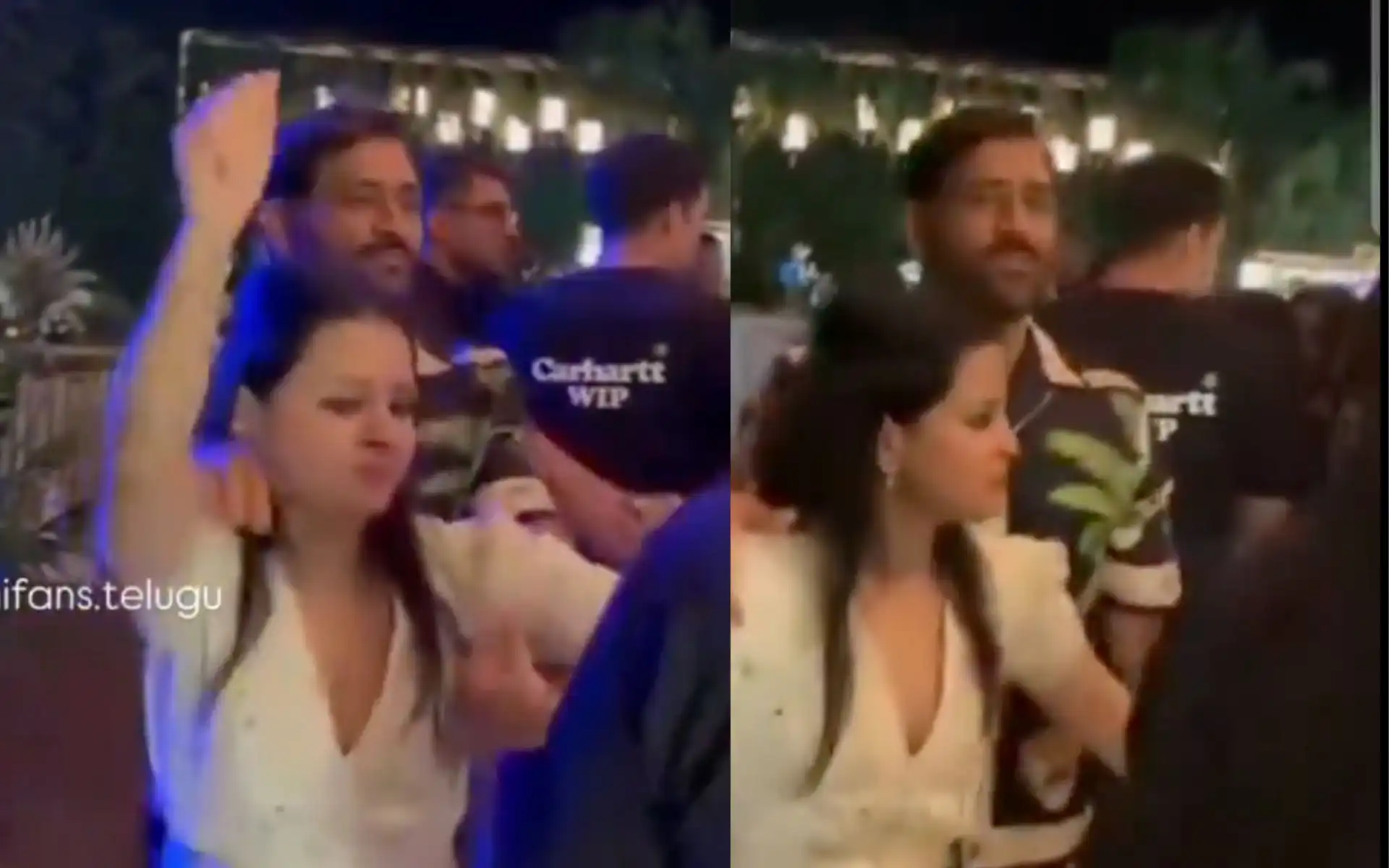 MS Dhoni and Sakshi dance at party (Source:@ChakriDhonii, x.com)