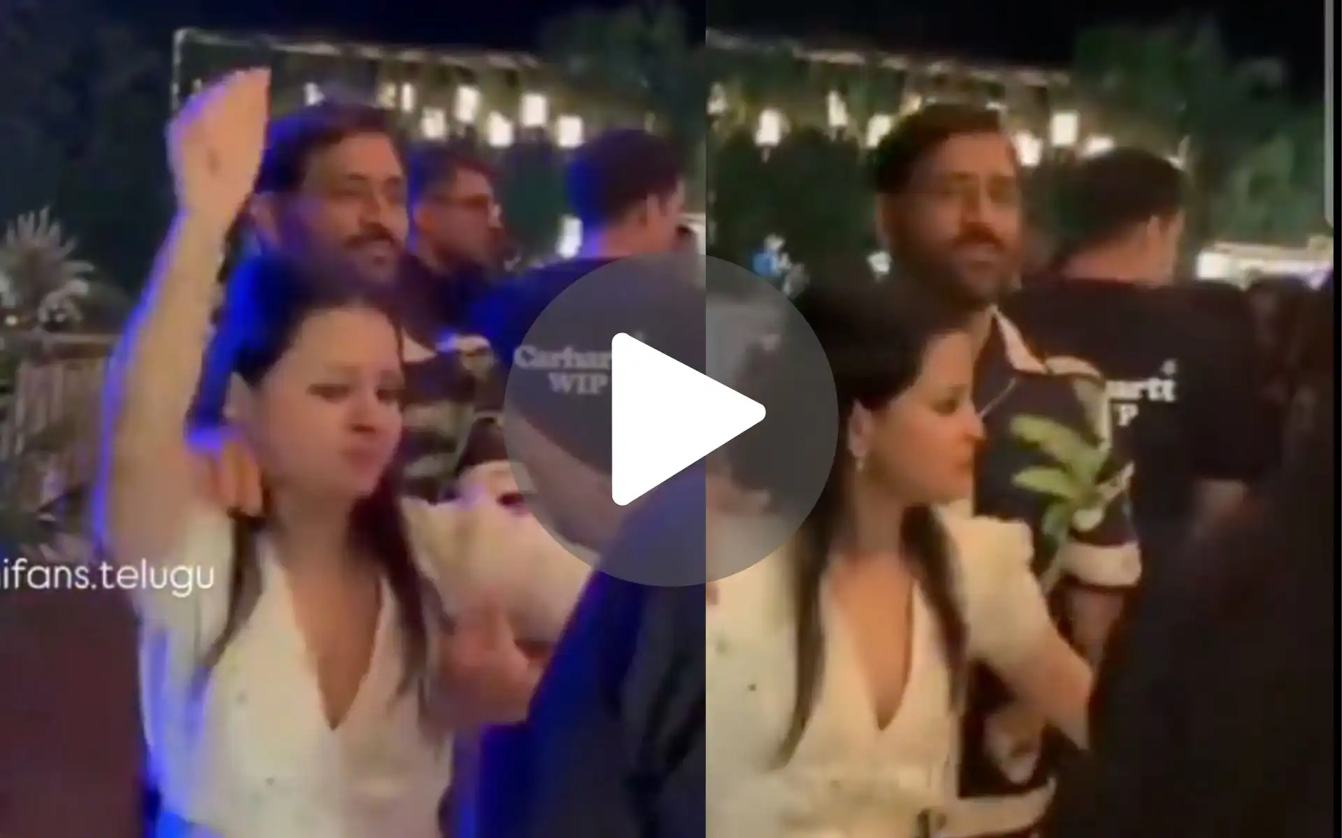 MS Dhoni Shakes Leg With Wife Sakshi At Special New Year Party In Goa