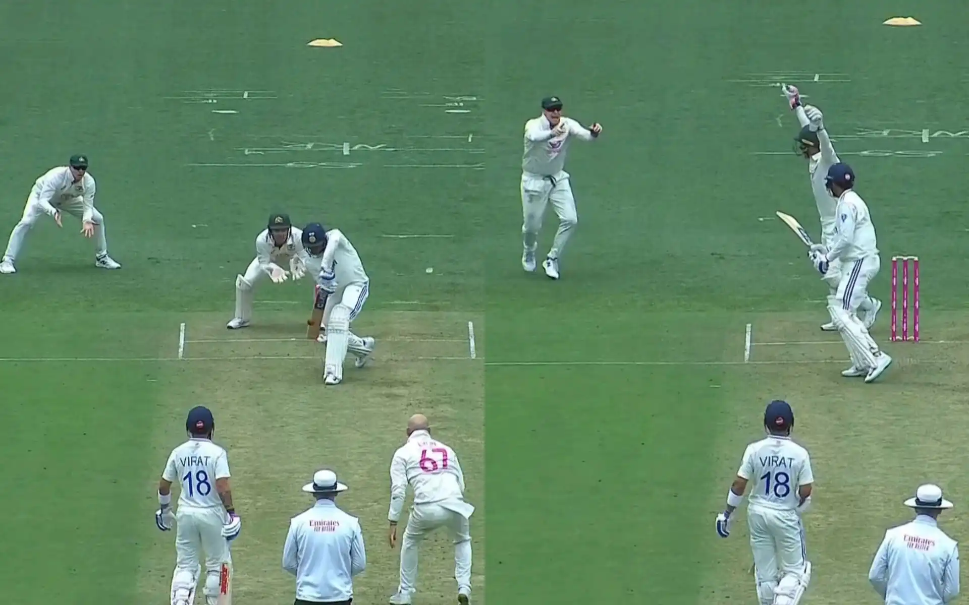 Shubman Gill falls to Nathan Lyon (Source: Screengrab from Hotstar)