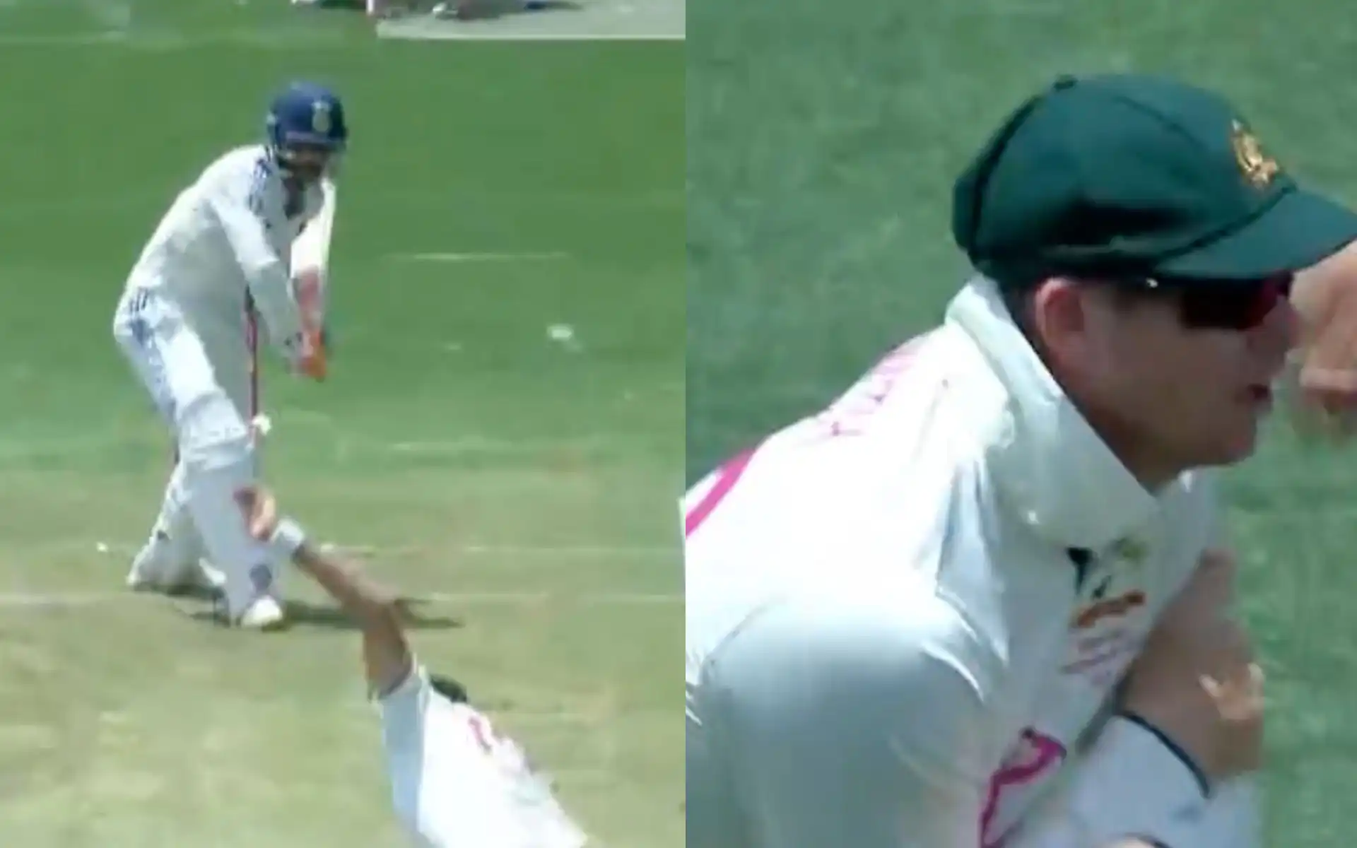 Ravindra Jadeja dropped by Steve Smith (Source:@21OneTwo34/X.com)