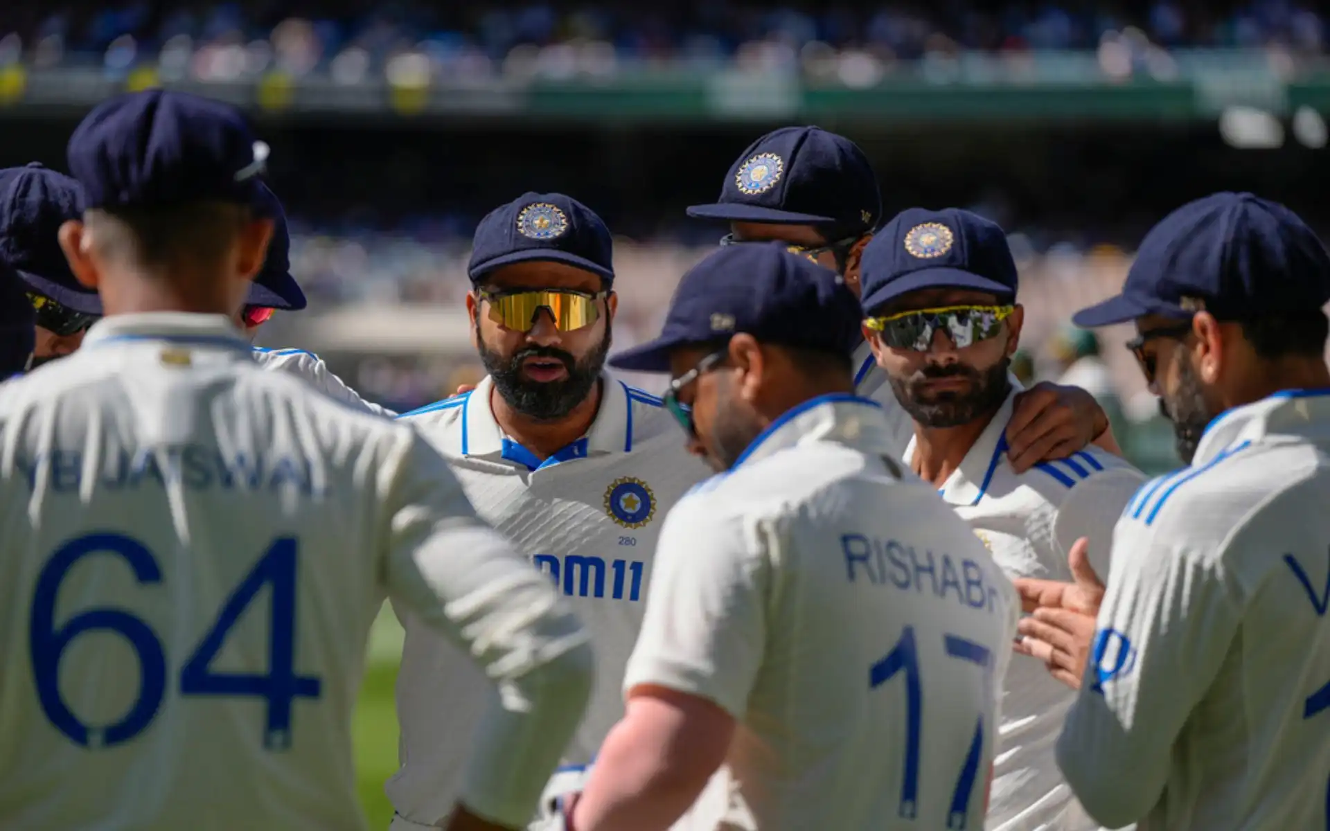 Rohit Sharma with Indian teammates [Source: AP Photos]