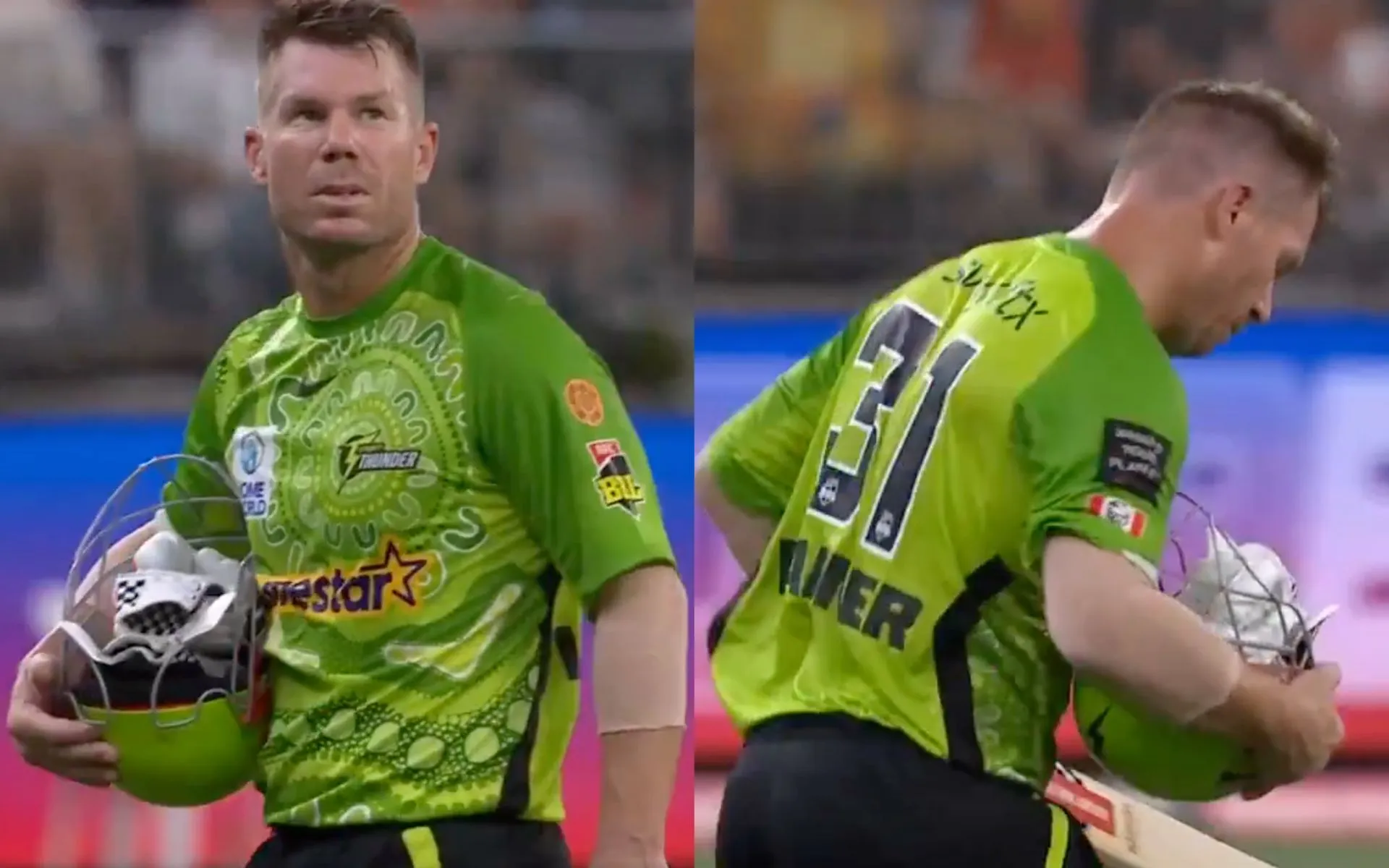 David Warner- (Source:@ScreenGrab)