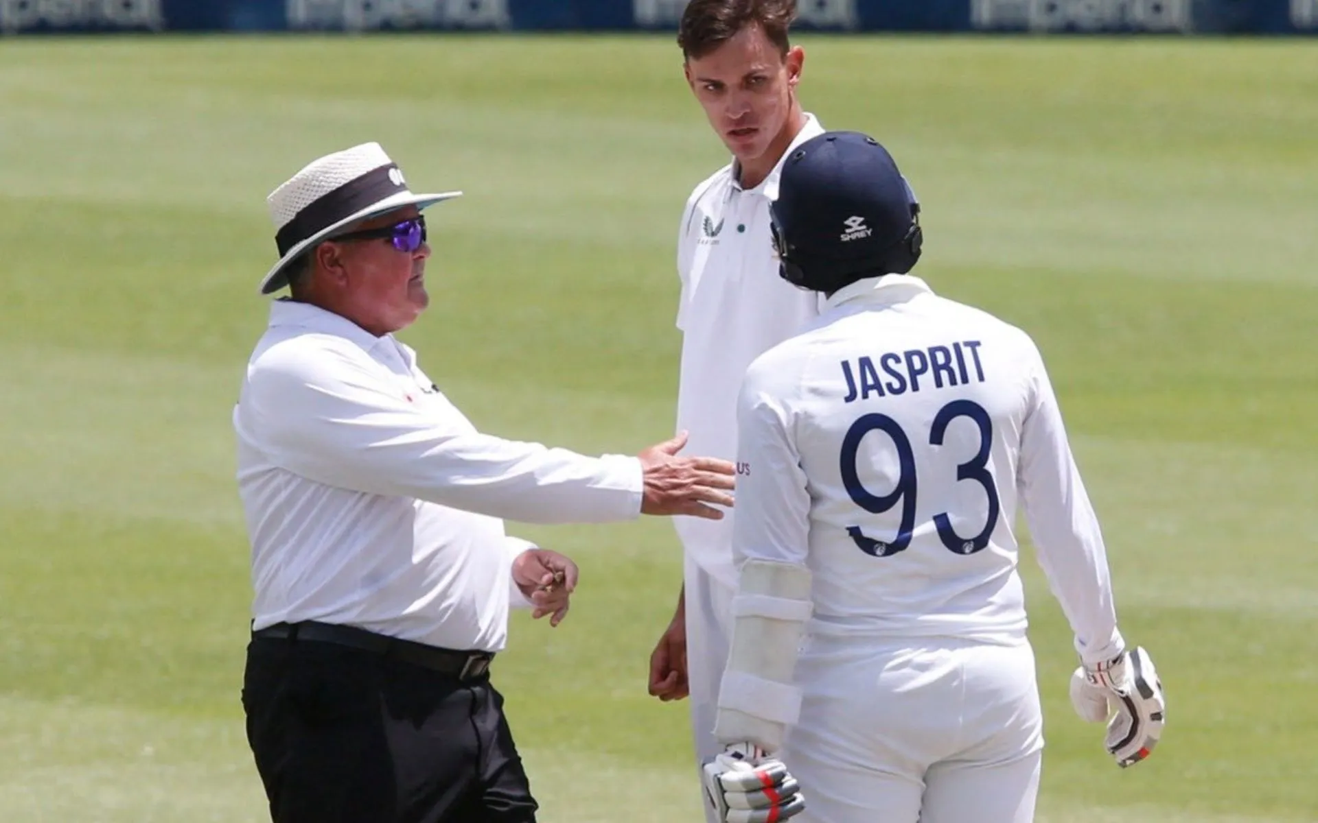 A face off between Jasprit Bumrah and Marco Jansen [Source: @GongR1ght/X.com]