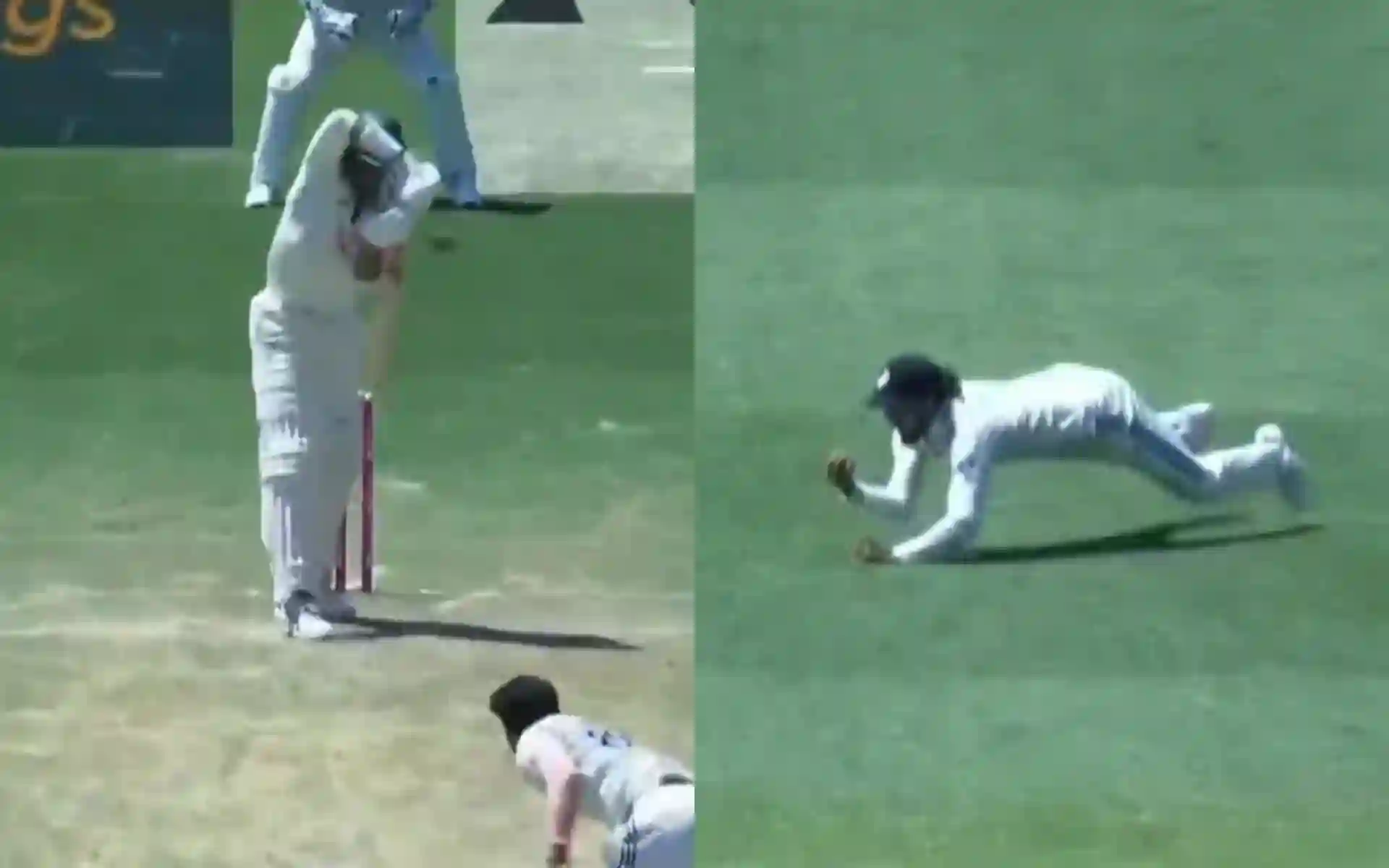 KL Rahul takes an amazing low diving catch to send off Mitchell Starc [Source: @21OnetWo34/X.com]