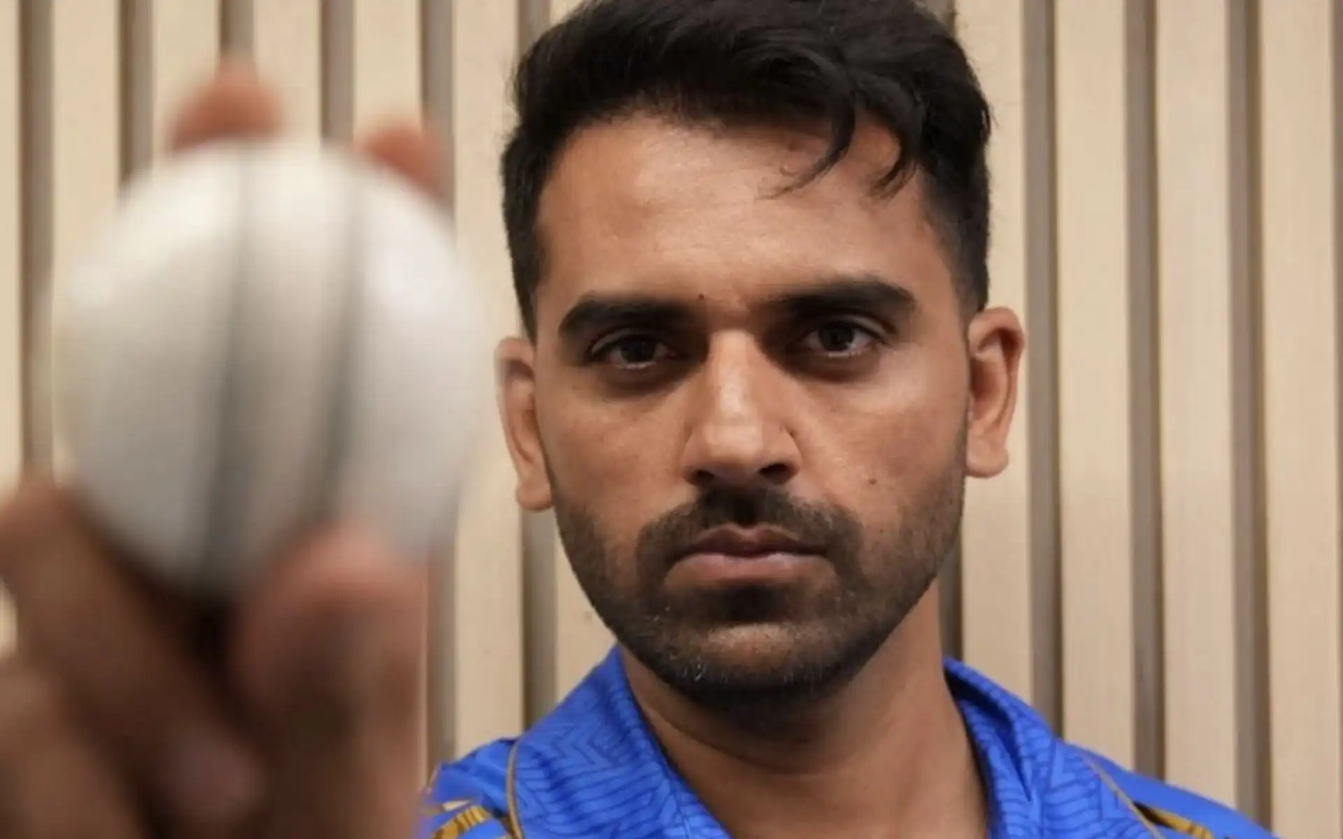Deepak Chahar in MI colours [Source: @bdrijalab/x.com]