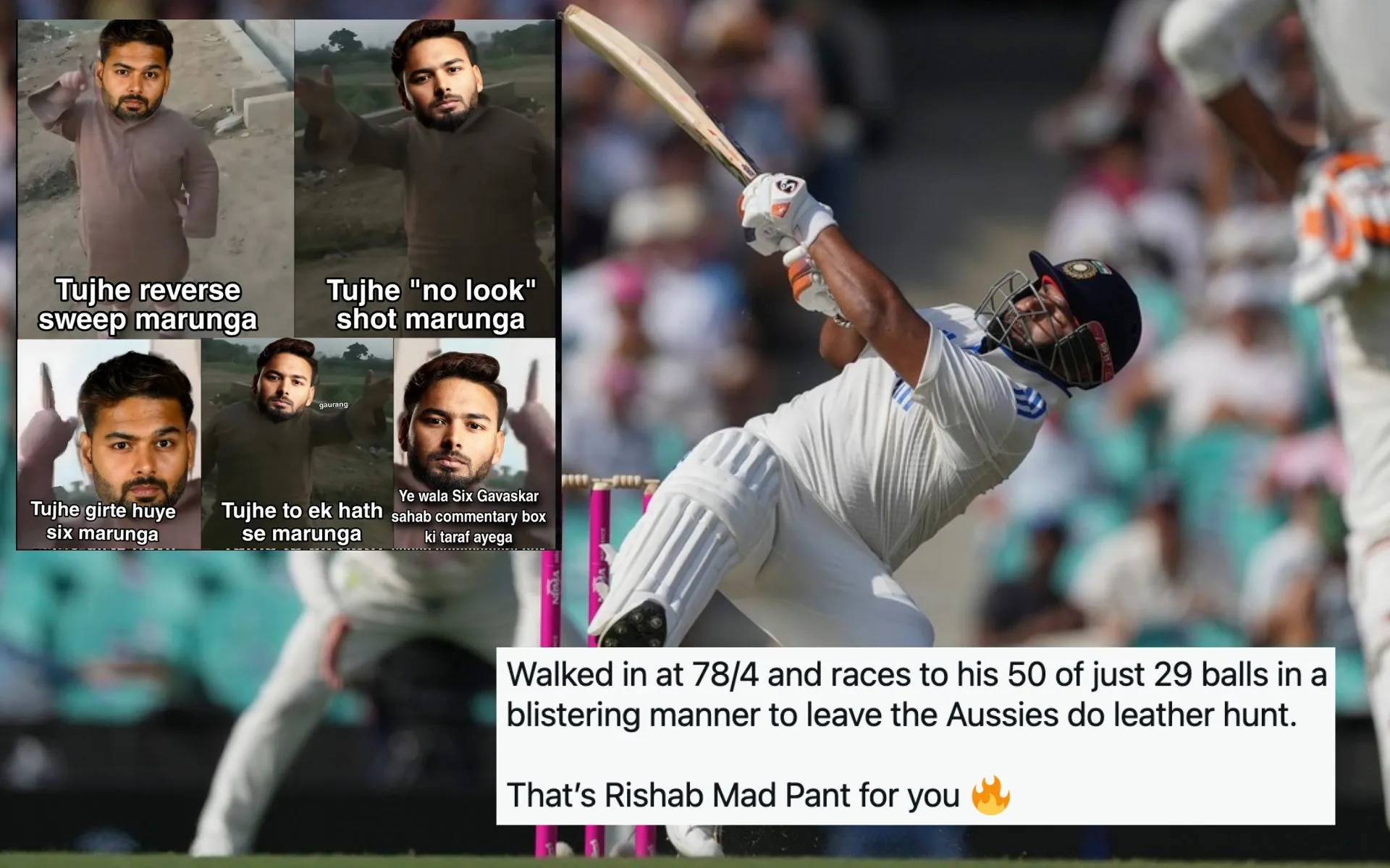 Rishabh Pant's explosive innings (Source:@AP)
