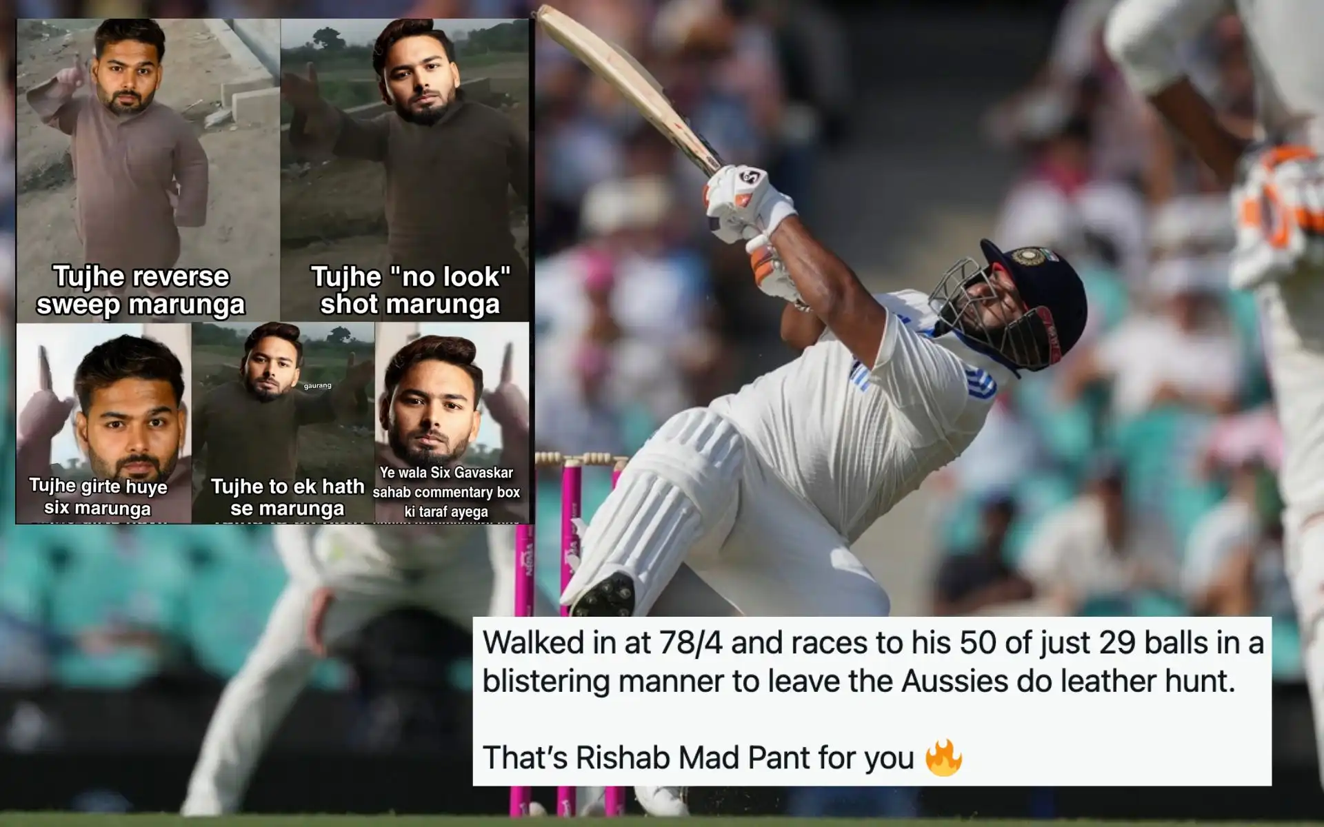Rishabh Pant's explosive innings (Source:@AP)