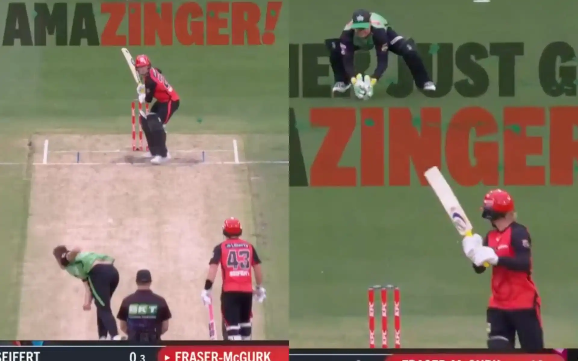 Fraser-McGurk dismissed cheaply (Source:@BBL,screengrab)