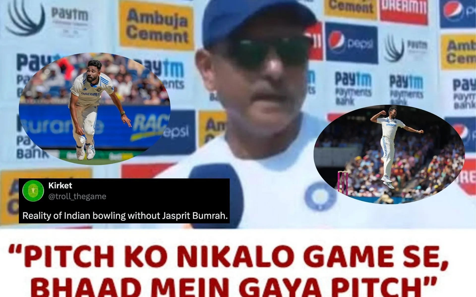 Fans troll Indian bowlers (Source: @troll_thegame/X.com)