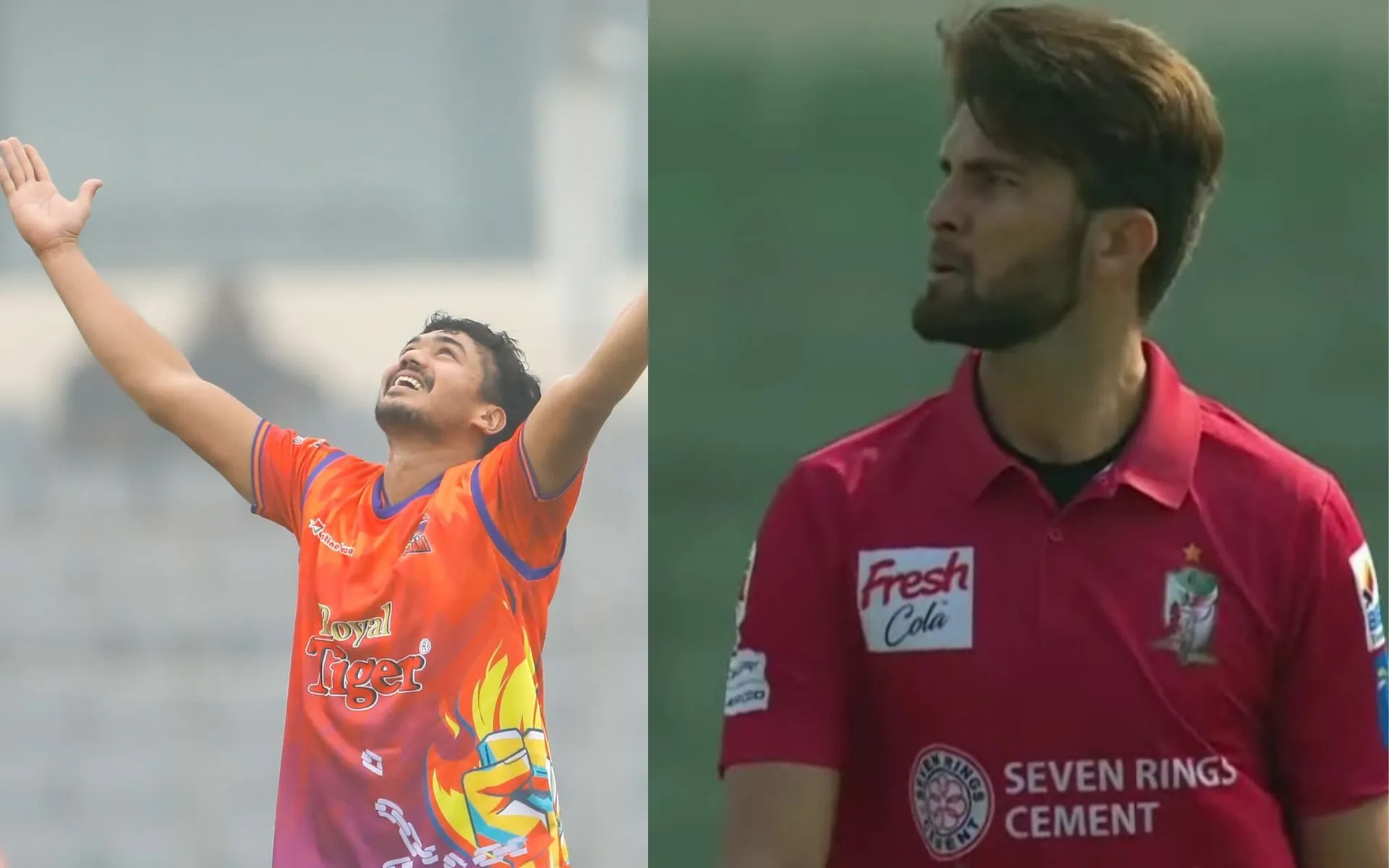 Taskin Ahmed and Shaheen Afridi (Source:@shaheenxhazy10,x.com and @MominulCric,x.com)