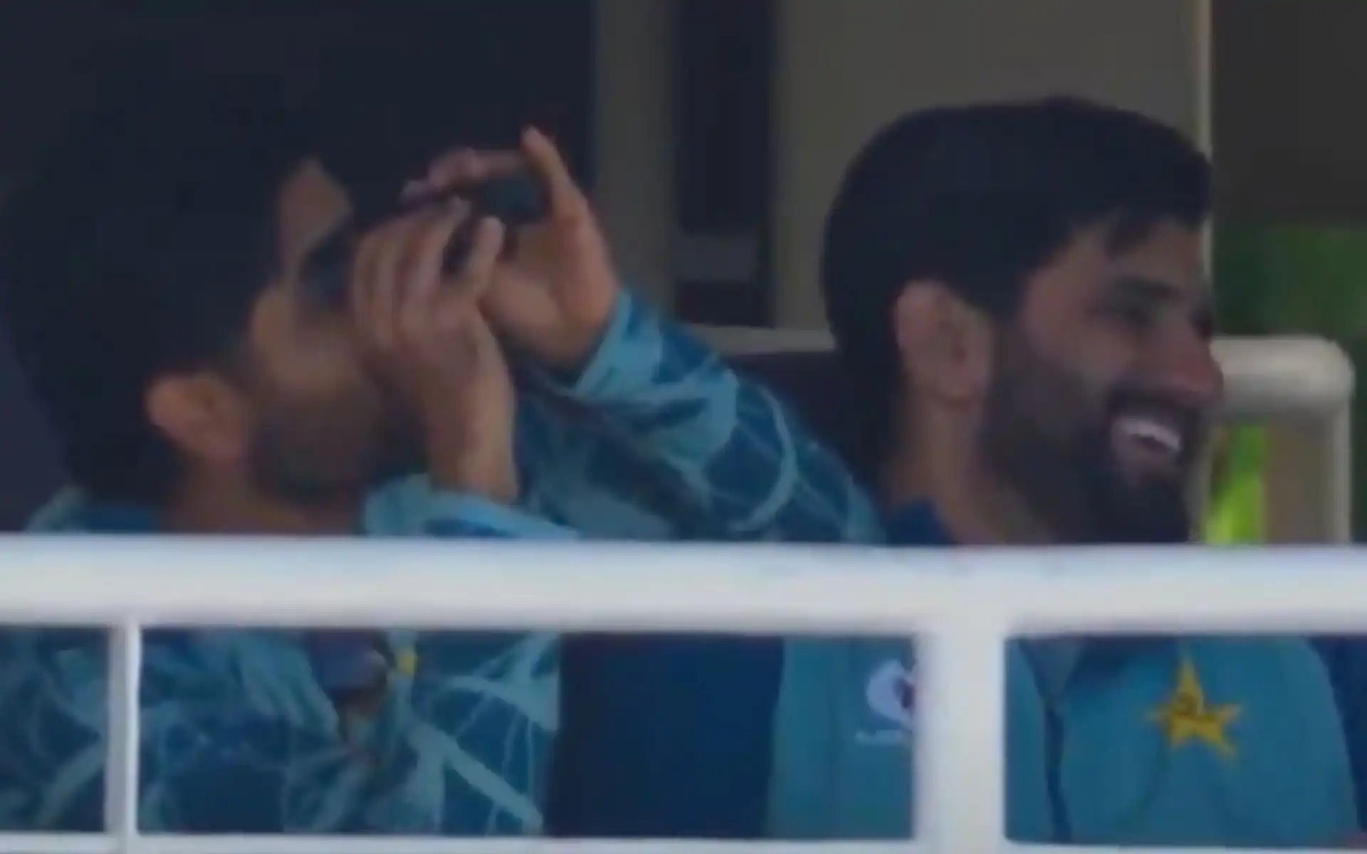 Babar Azam with binoculars (Source: @21OneTwo34/X.com)