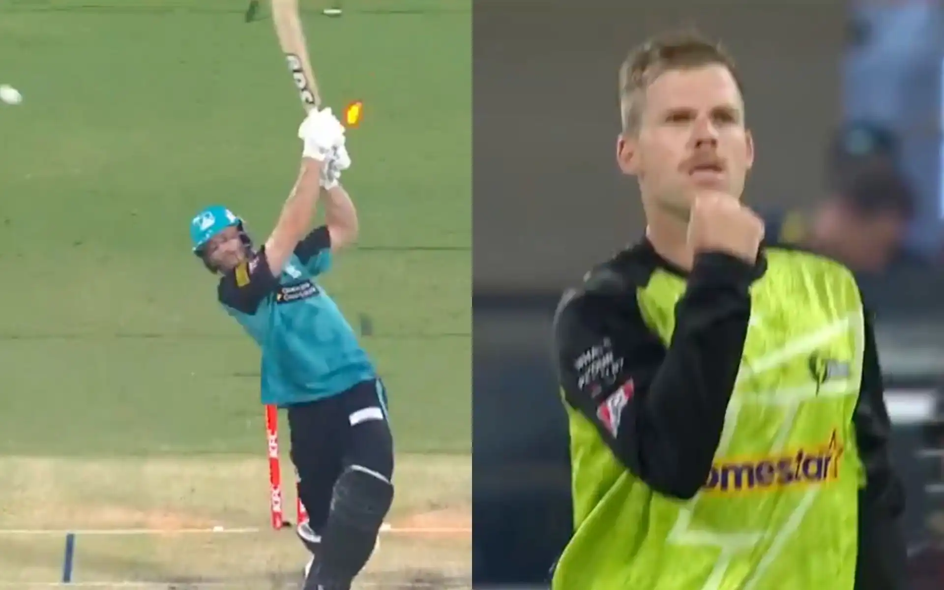 Lockie Ferguson celebrating after the dismissal of Wood [Source: @BBL/x.com]
