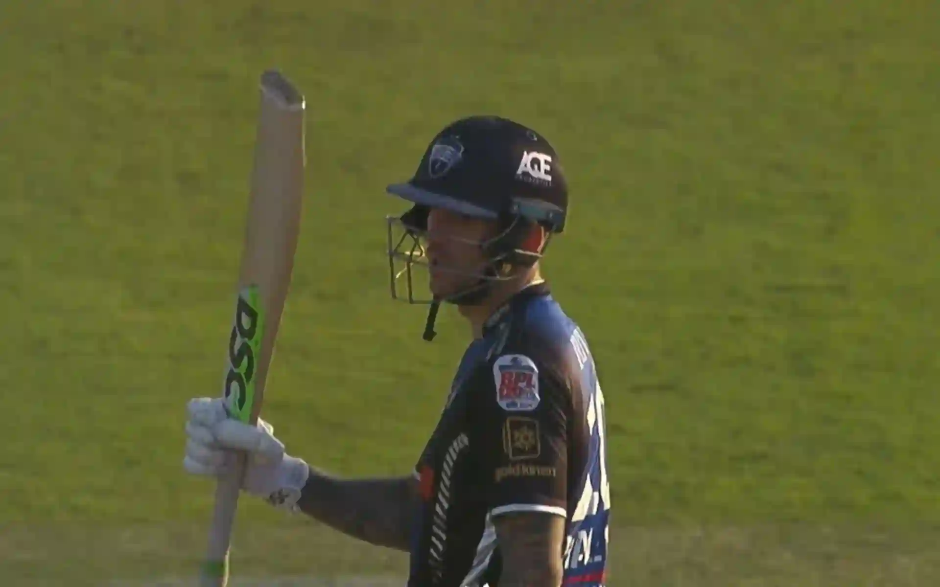 Alex Hales celebrating his innings against Sylhet Strikers [Source: @_FaridKhan/x]