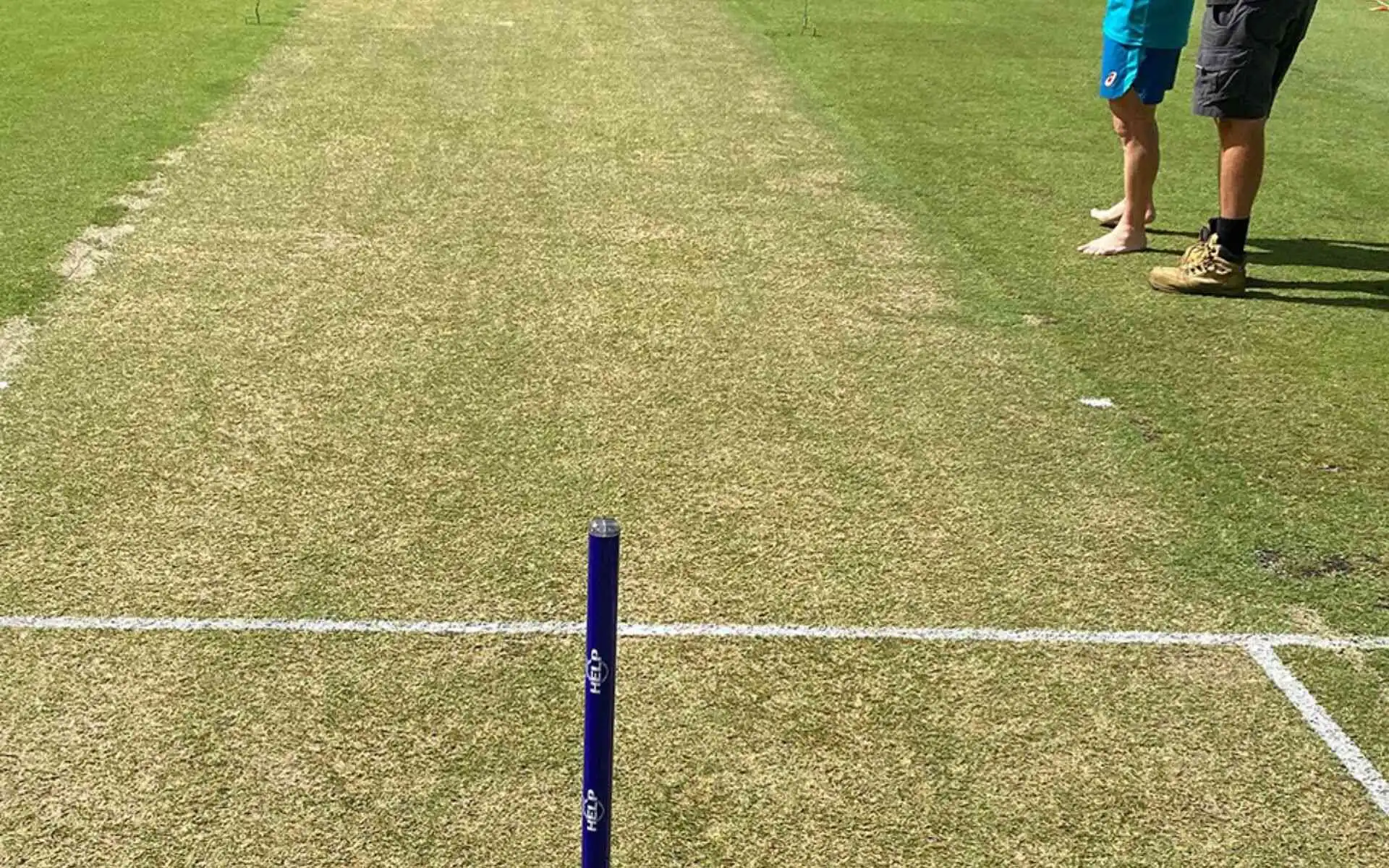 Pitch at the Optus Stadium In Perth [Source: @triplemcricket/x.com]