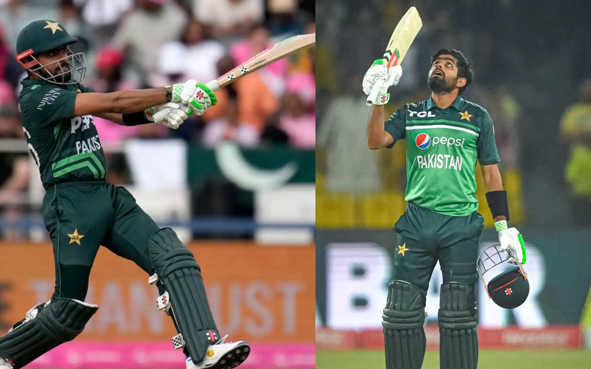 Pakistan's Babar Azam (Source: AP Photos and @SalmanAsif2007/X.com)