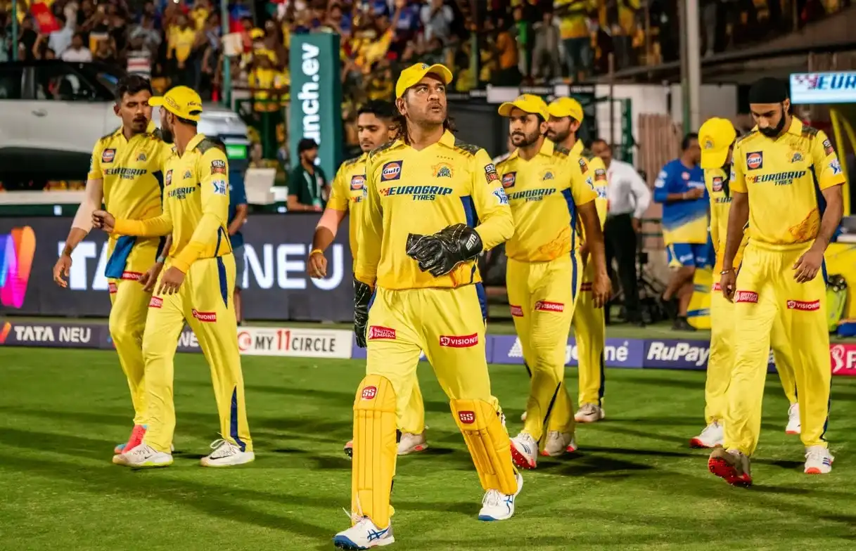 The Chennai Super Kings team in RCB vs CSK match in IPL 2024 (Source: IPLT20.com)