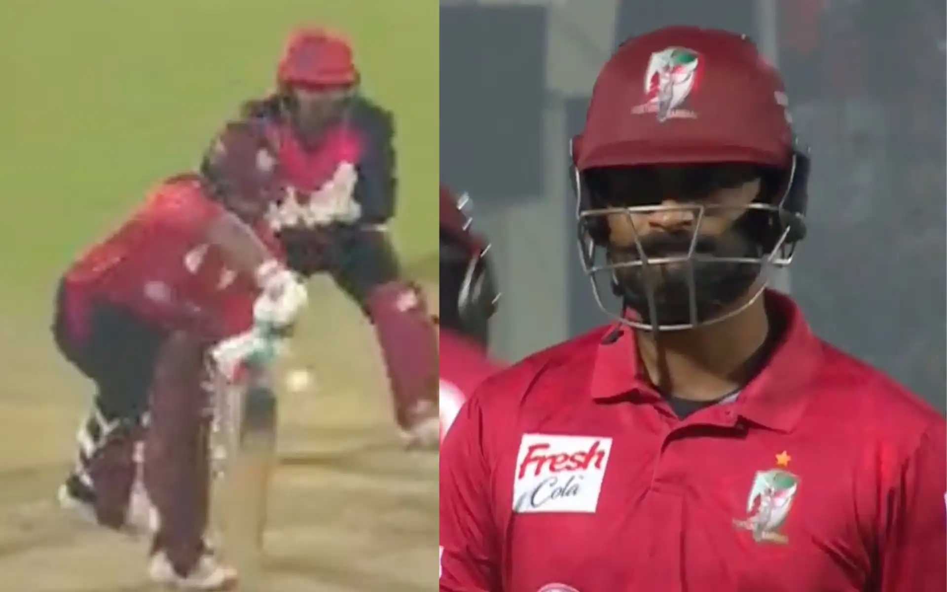 Tamim Iqbal's wicket in BPL (Source:T Sports/X.com)