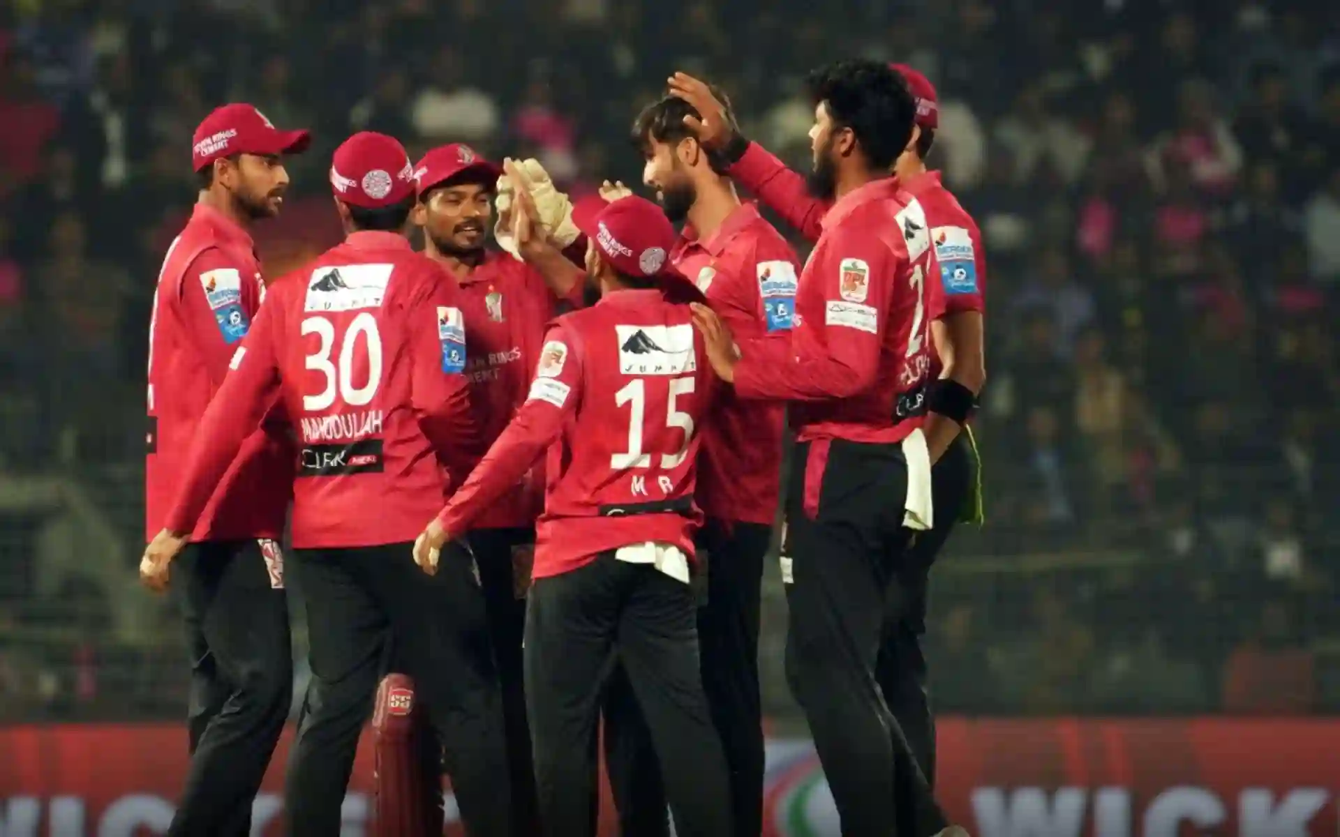 Fortune Barishal players celebrating a wicket [Source: @BCBtigers/x]