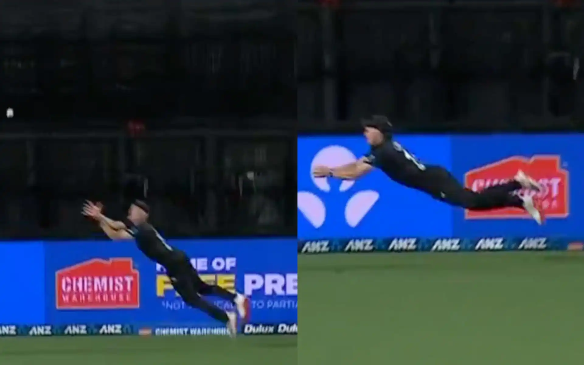 Nathan Smith took a stunning catch in the 2nd ODI [Source: @BLACKCAPS/x.com]
