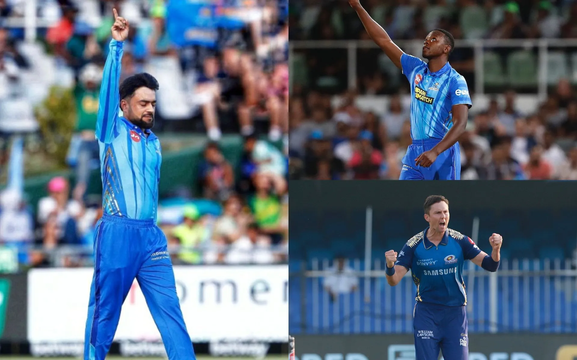 Rashid Khan, Kagiso Rabada, Trent Boult [Source: @HikmatK81939960, @mr_xyz_93,@cricbuzz/x.com]