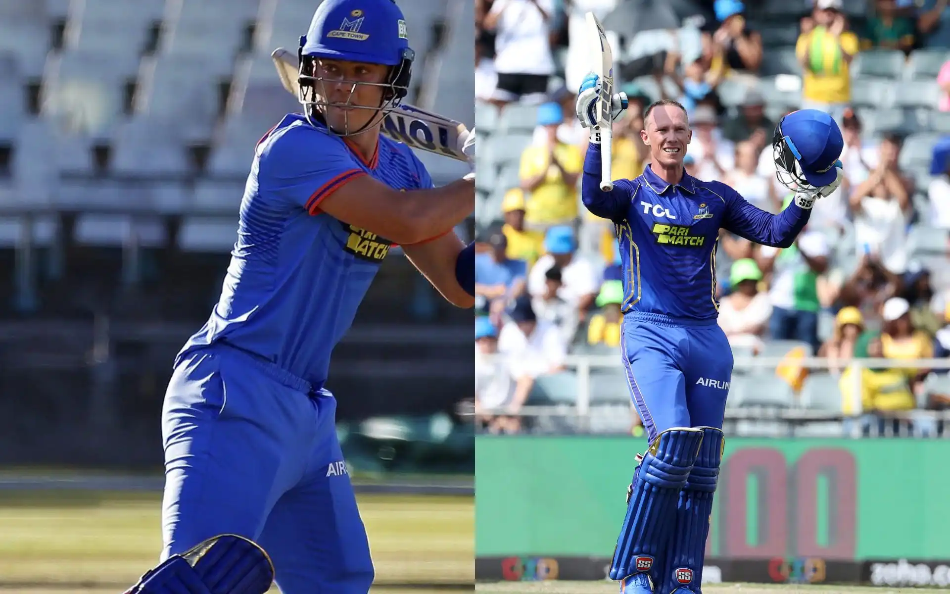 Dewald Brevis and Rassie van der Dussen [Source: @cricbuzz, @Werries_/x.com]