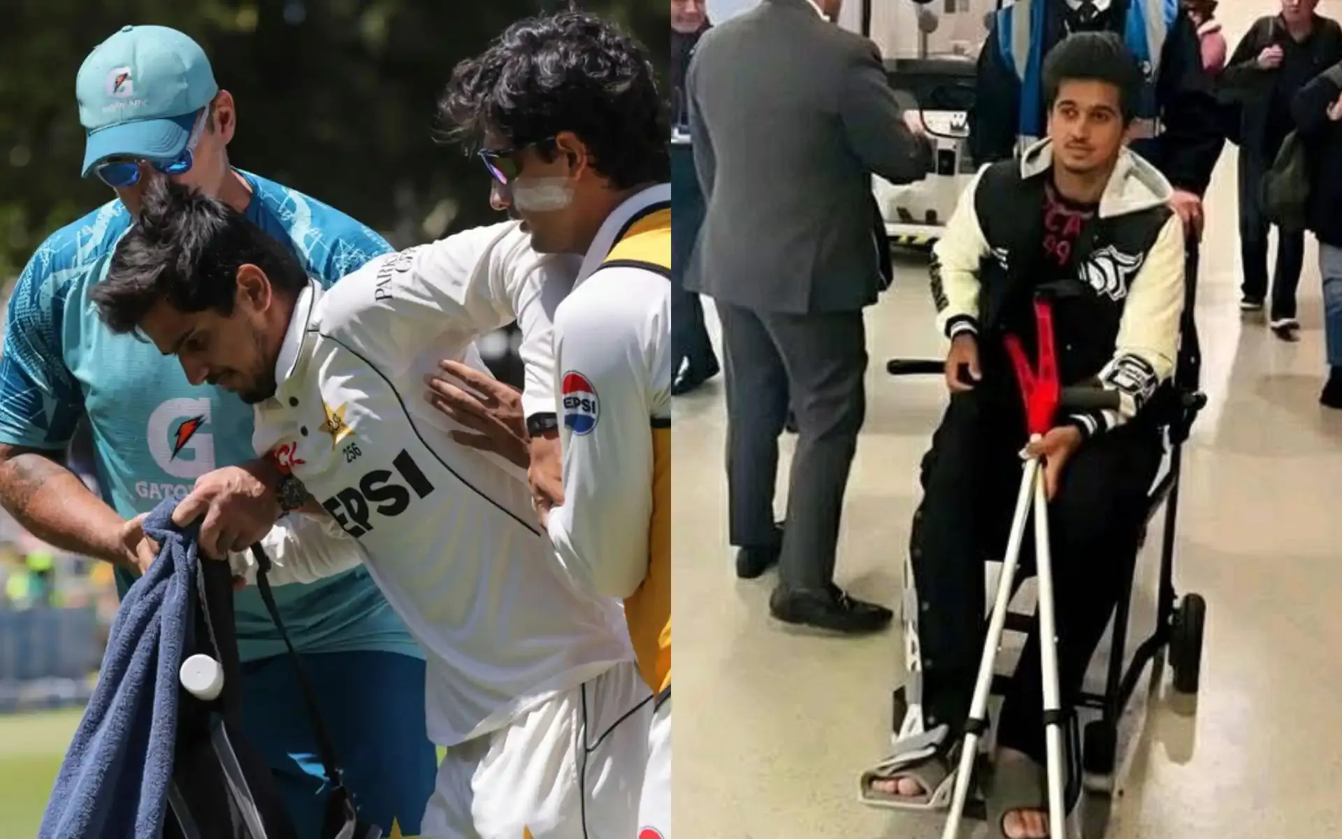 Saim Ayub's degree of injury and recovery timeline is yet to be announced [Source: @Struglerr_2/X.com]