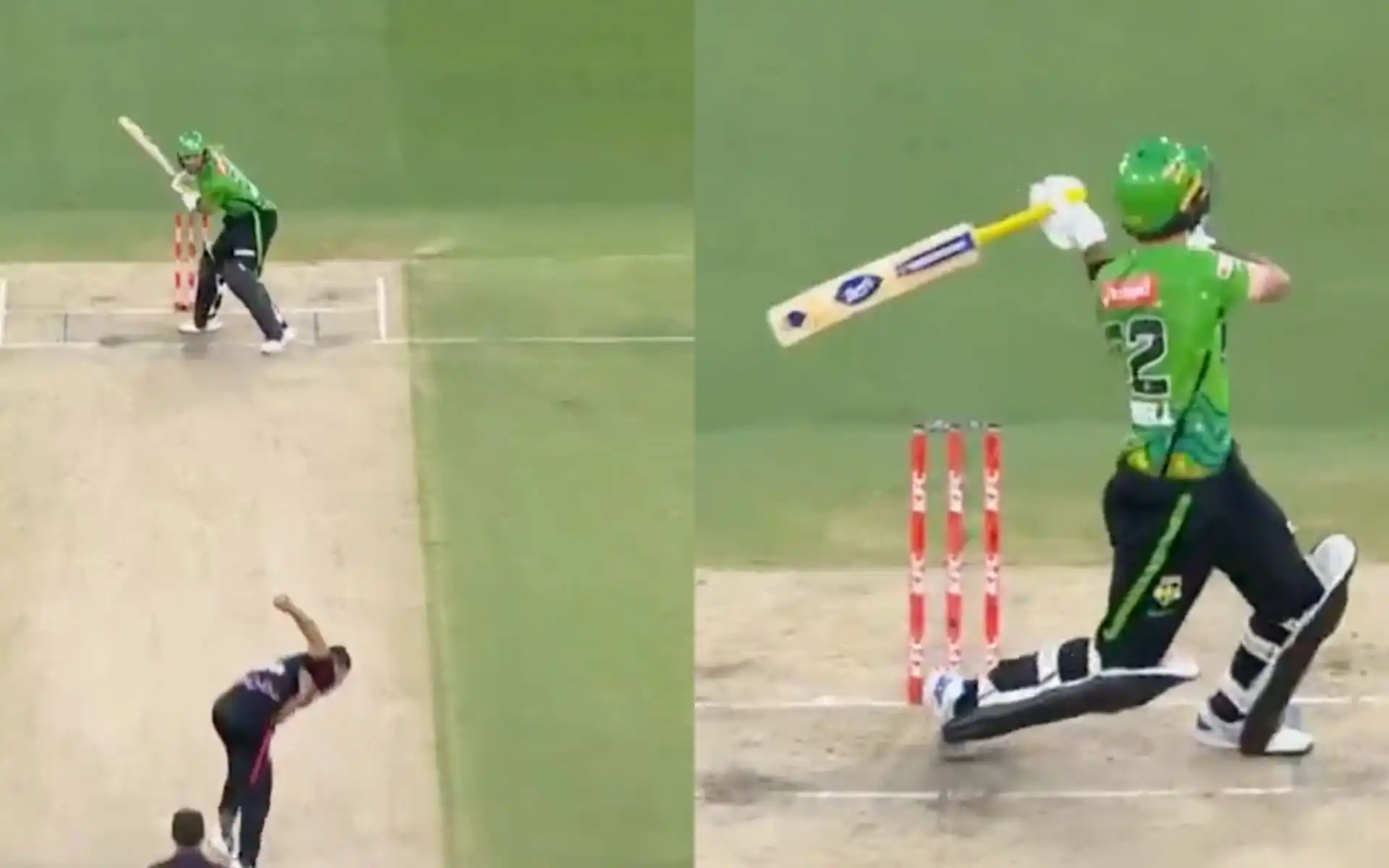 Glenn Maxwell slammed a on-handed stunner to reach fifty (Source: @BBL/X.com)