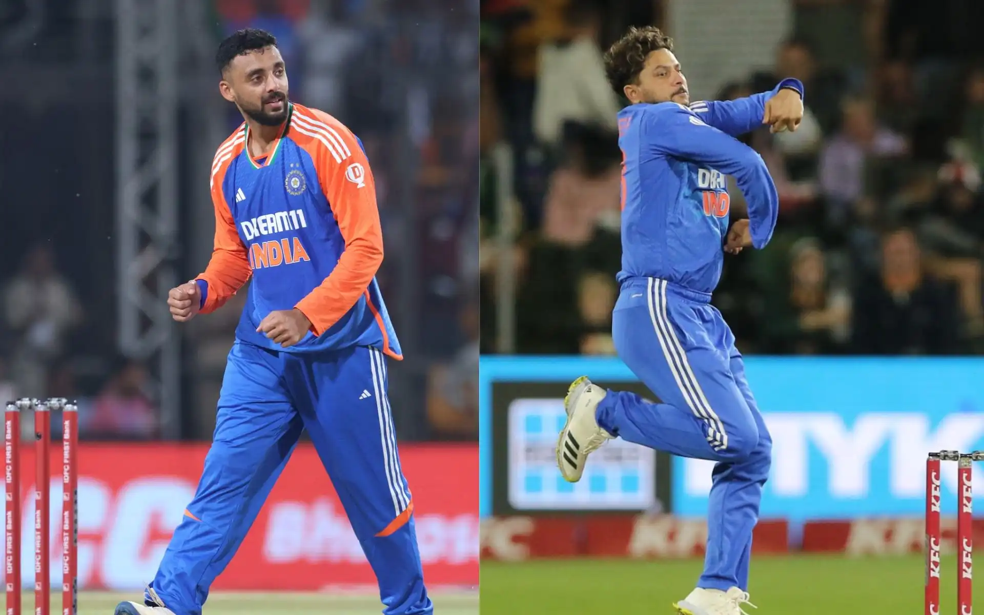 Varun and Kuldeep Yadav- (Source:@Johns/X.com)