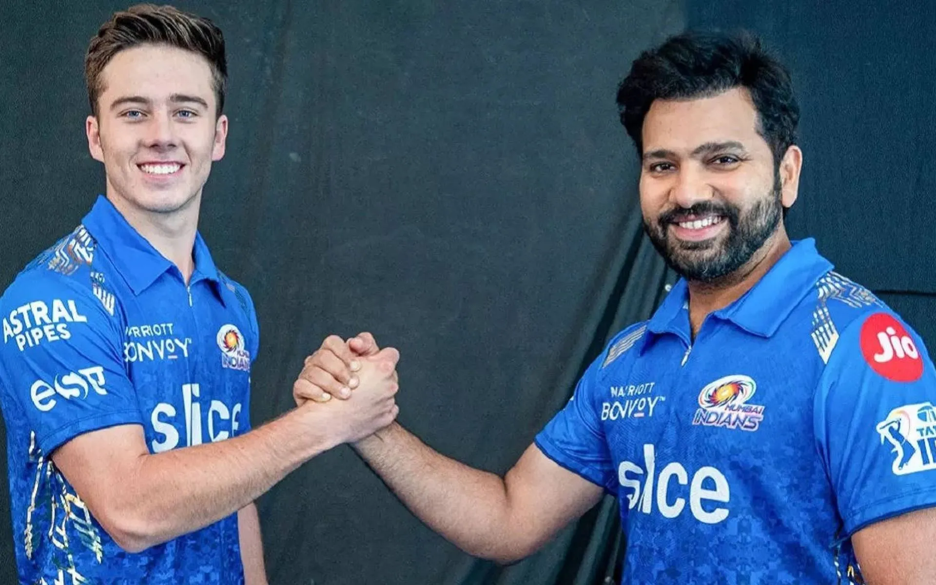 Devald Brevis and Rohit Sharma- (Source:@ScreenGrab)