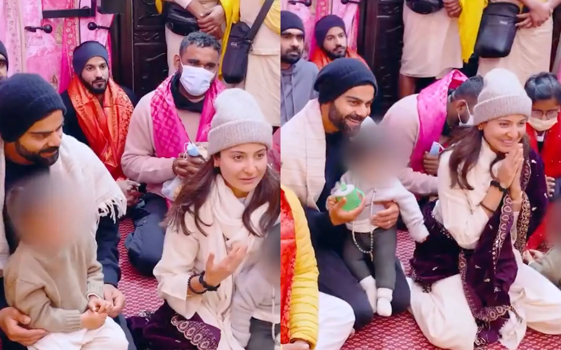 Virat Kohli and Anushka Sharma spotted in Vrindavan [Source: @infinitynishant/X.com]