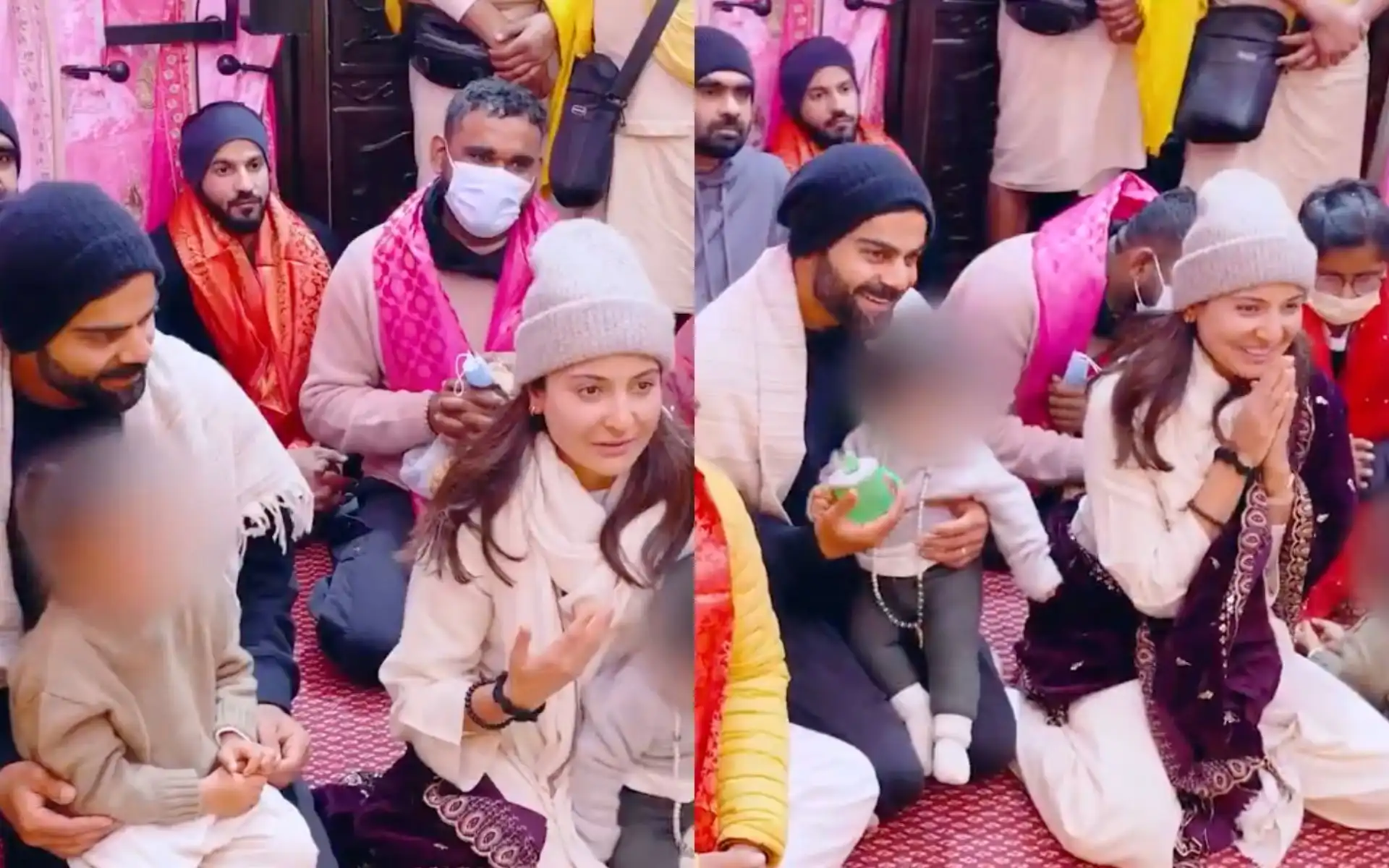 Virat Kohli and Anushka Sharma spotted in Vrindavan [Source: @infinitynishant/X.com]