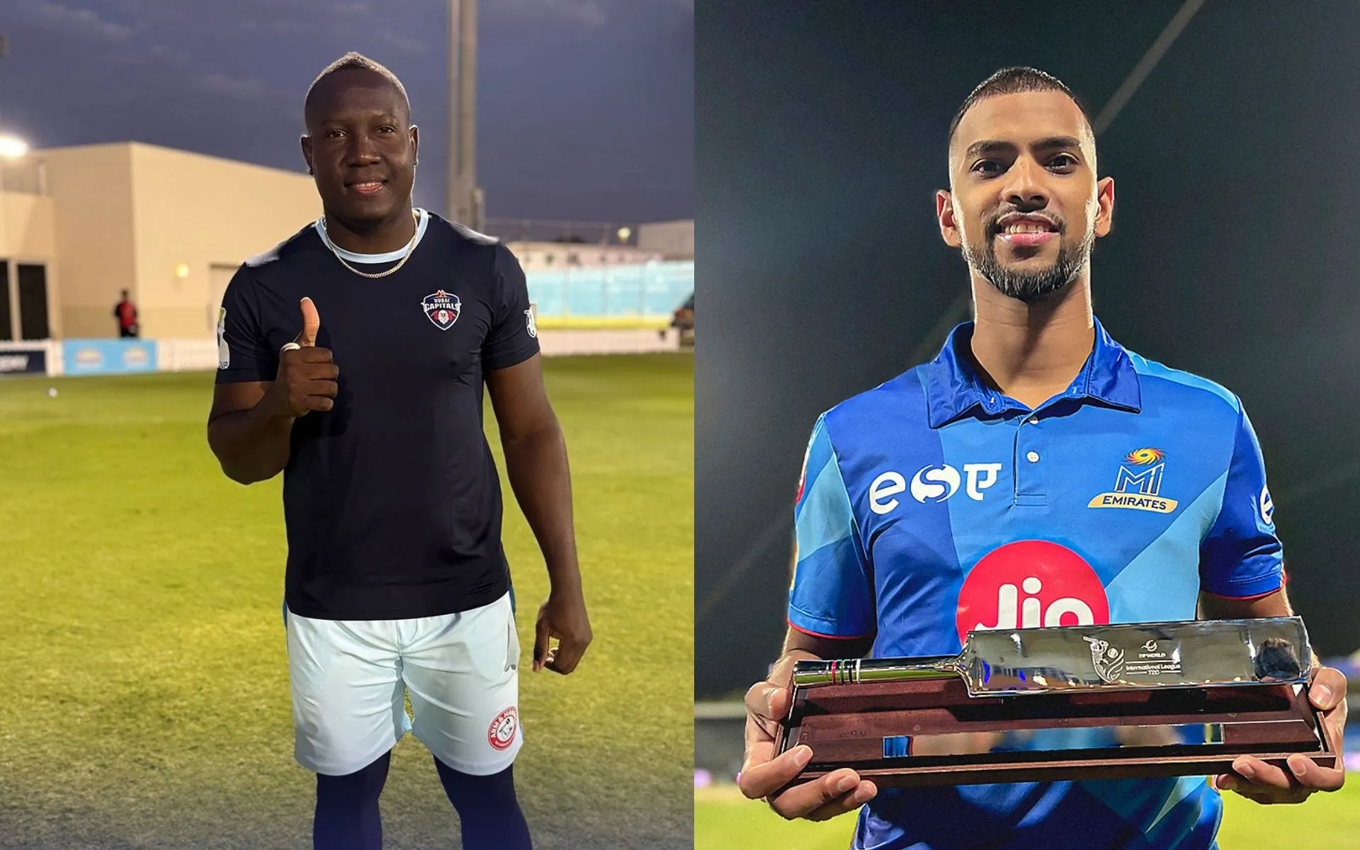 DC vs MIE Match 1 Match Prediction (Source: @Dubai_Capitals/x.com, @MIEmirates/x.com)