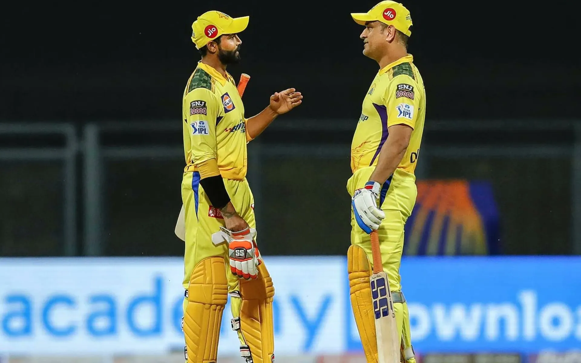 Dhoni and Jadeja- (Source:@Johns/X.com)