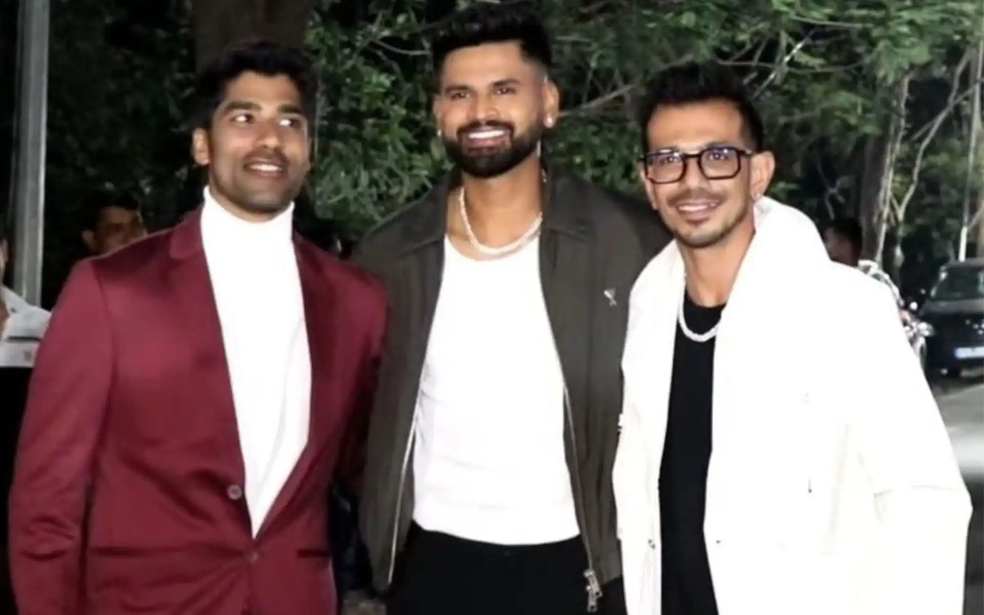 Shreyas Iyer with Yuzvendra Chahal and Shashank Singh (Source:@Fantasyevo21/X.com)