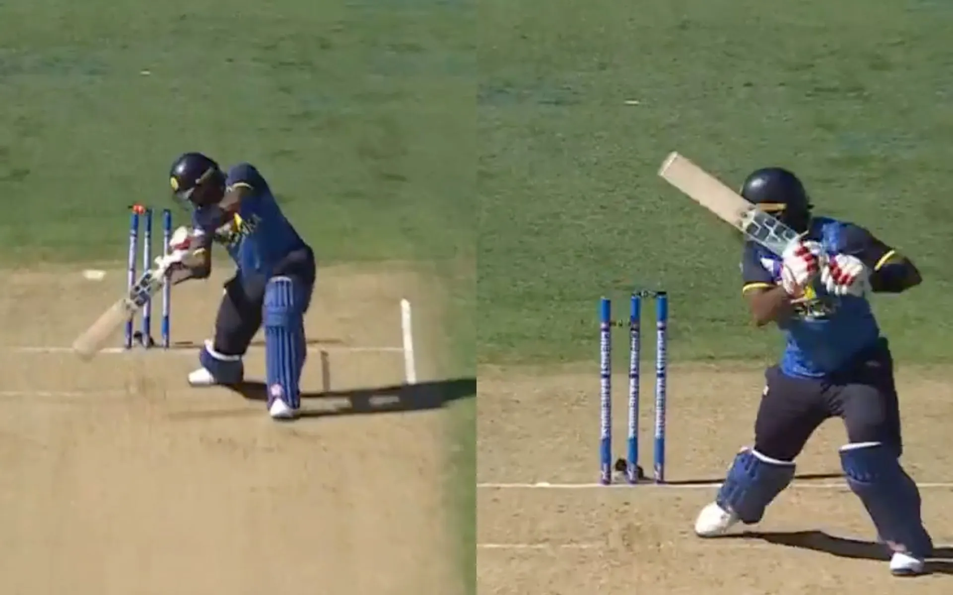Wanindu Hasaranga gets bowled [Source: @BLACKCAPS/X.com]