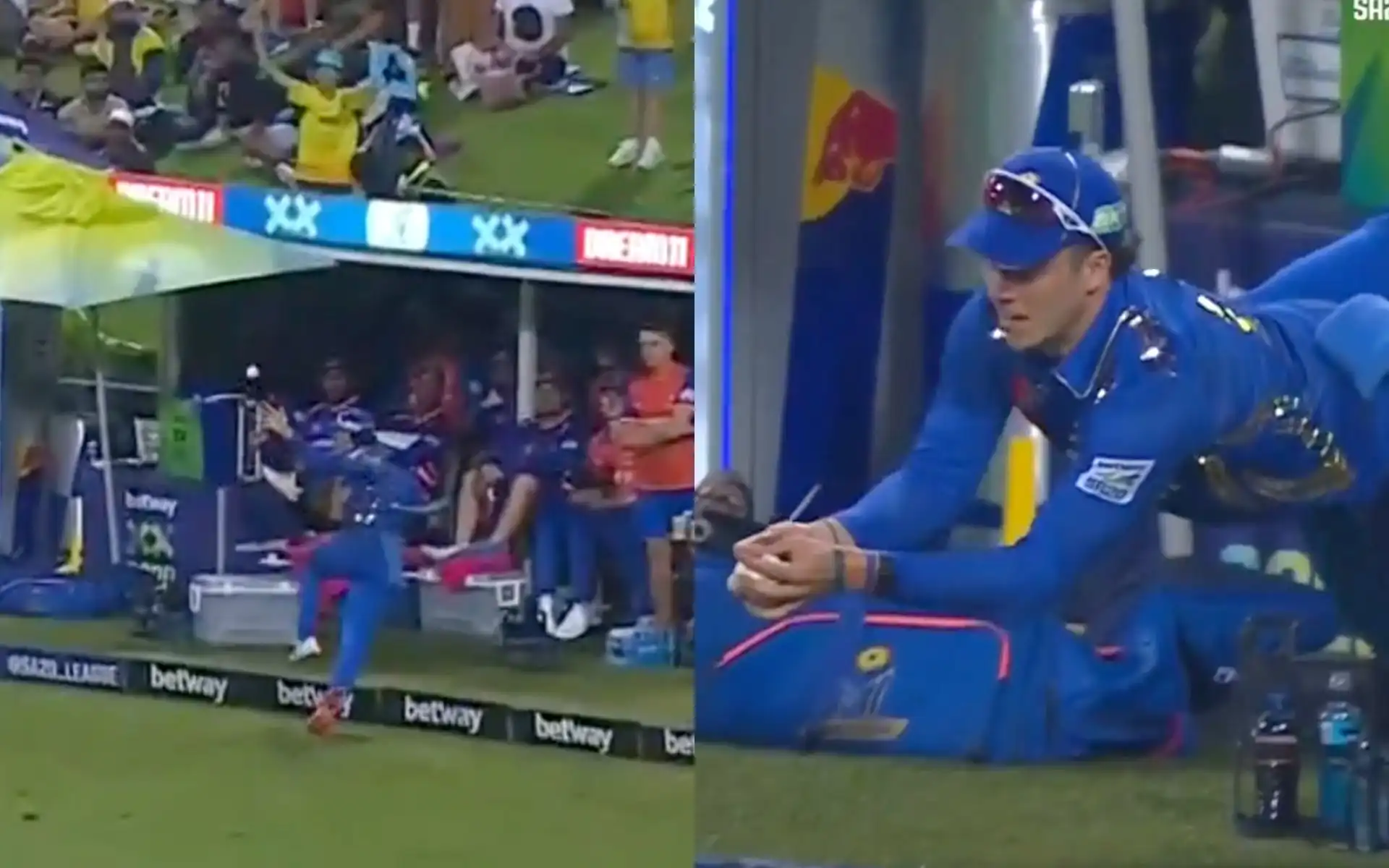 Dewald Brevis flaunts excellent fielding skills in SA20 2025 [Source: @SA20_League/X.com]