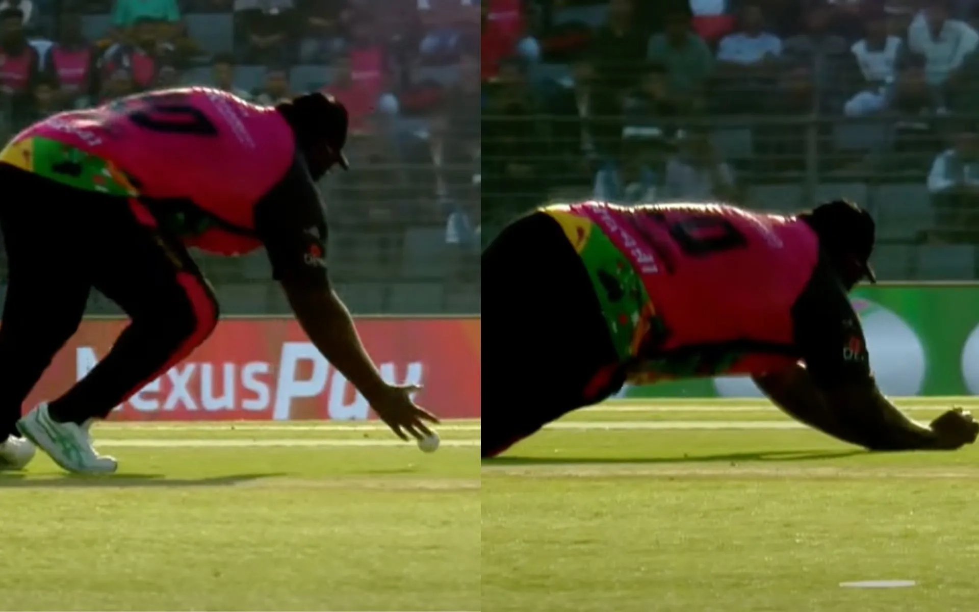 Rahkeem Cornwall makes great stop in field with diving effort [Source: @T Sports/YouTube]
