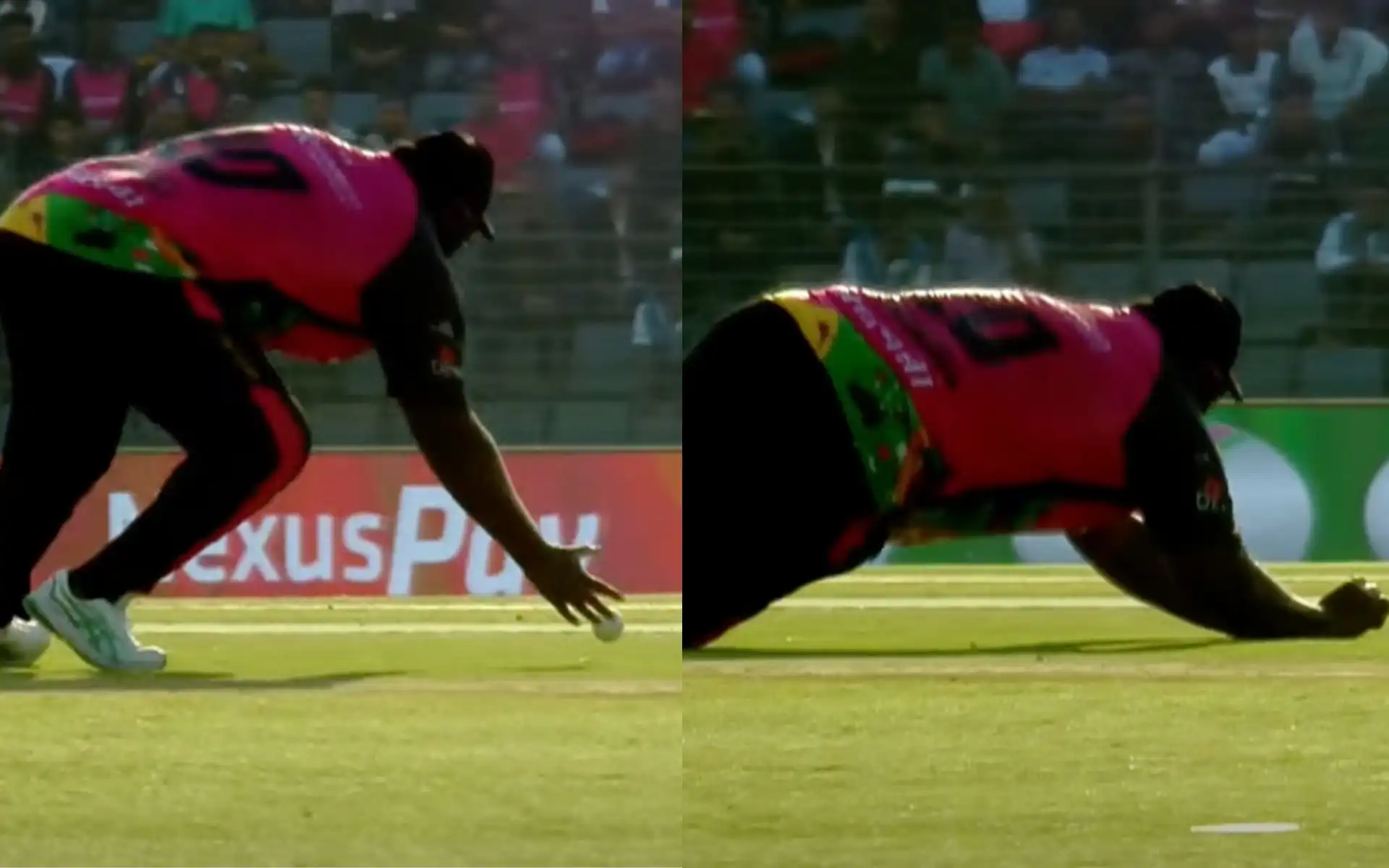 Rahkeem Cornwall makes great stop in field with diving effort [Source: @T Sports/YouTube]