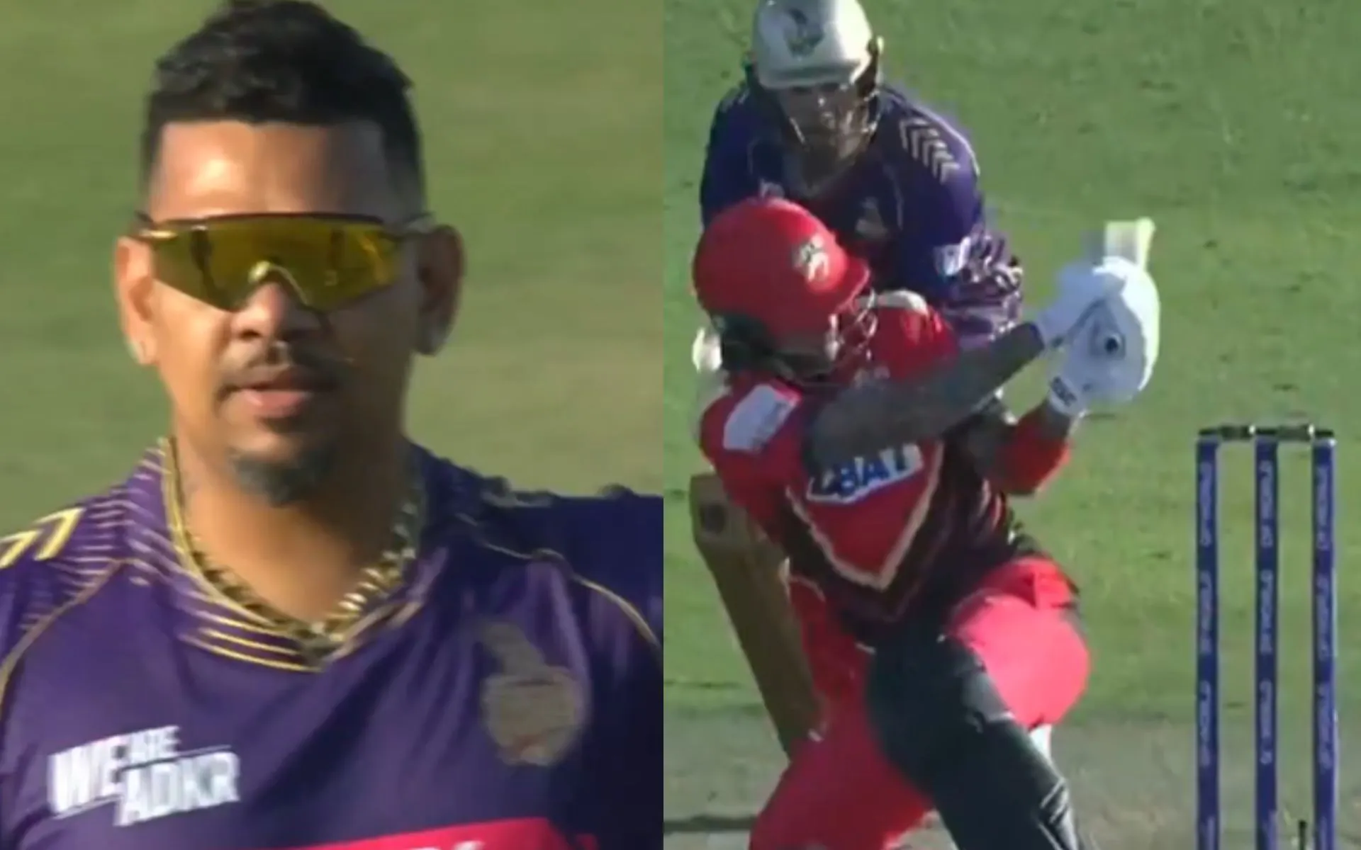 Sunil Narine and Alex Hales (Source: @ilt20onzee/X.com)