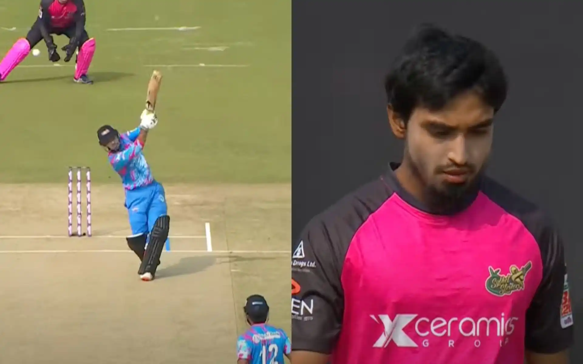 Usman Khan charges against Tanzim in BPL [Source: @T Sports/YouTube]
