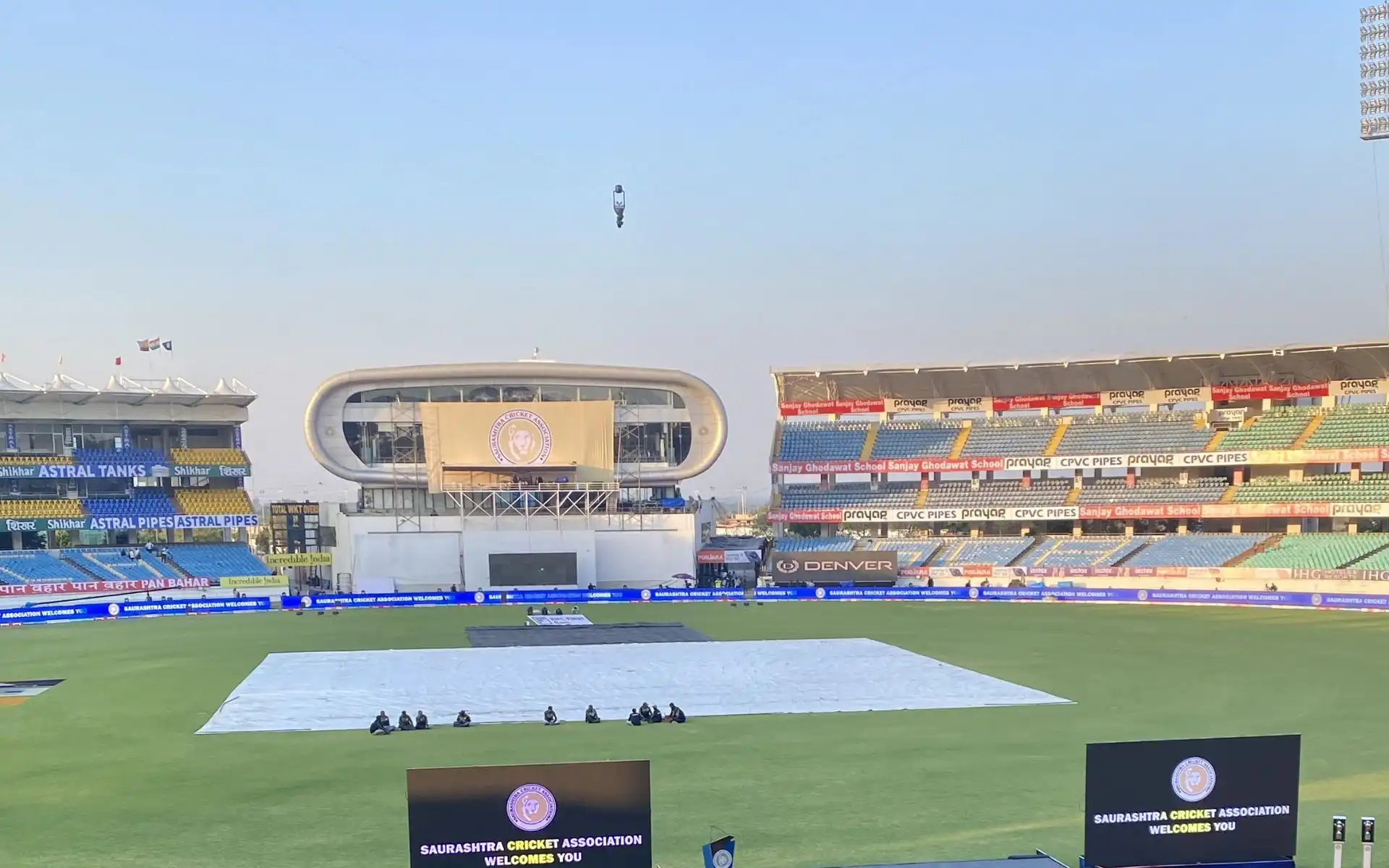 Niranjan Shah Stadium in Rajkot [Source: @Devarchit/X.com]