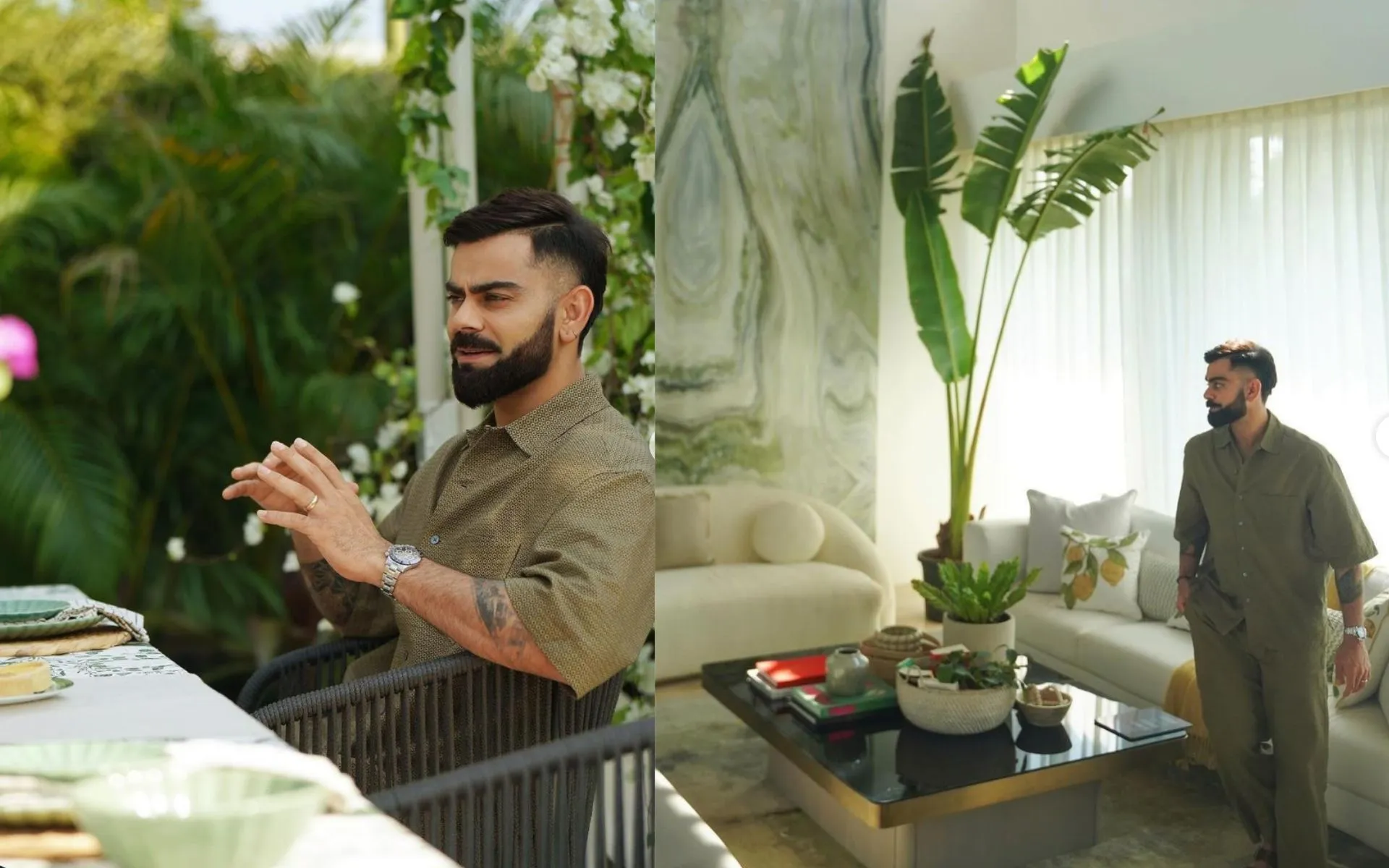 Virat Kohli at his Alibaug mansion (Source: @archdigest/X.com)