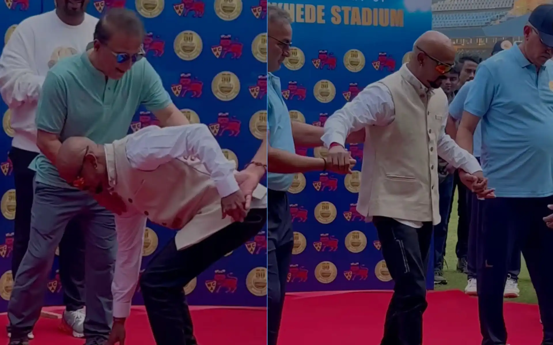 Vinod Kambli struggles to walk [Source: bunk_the_class/X.com]